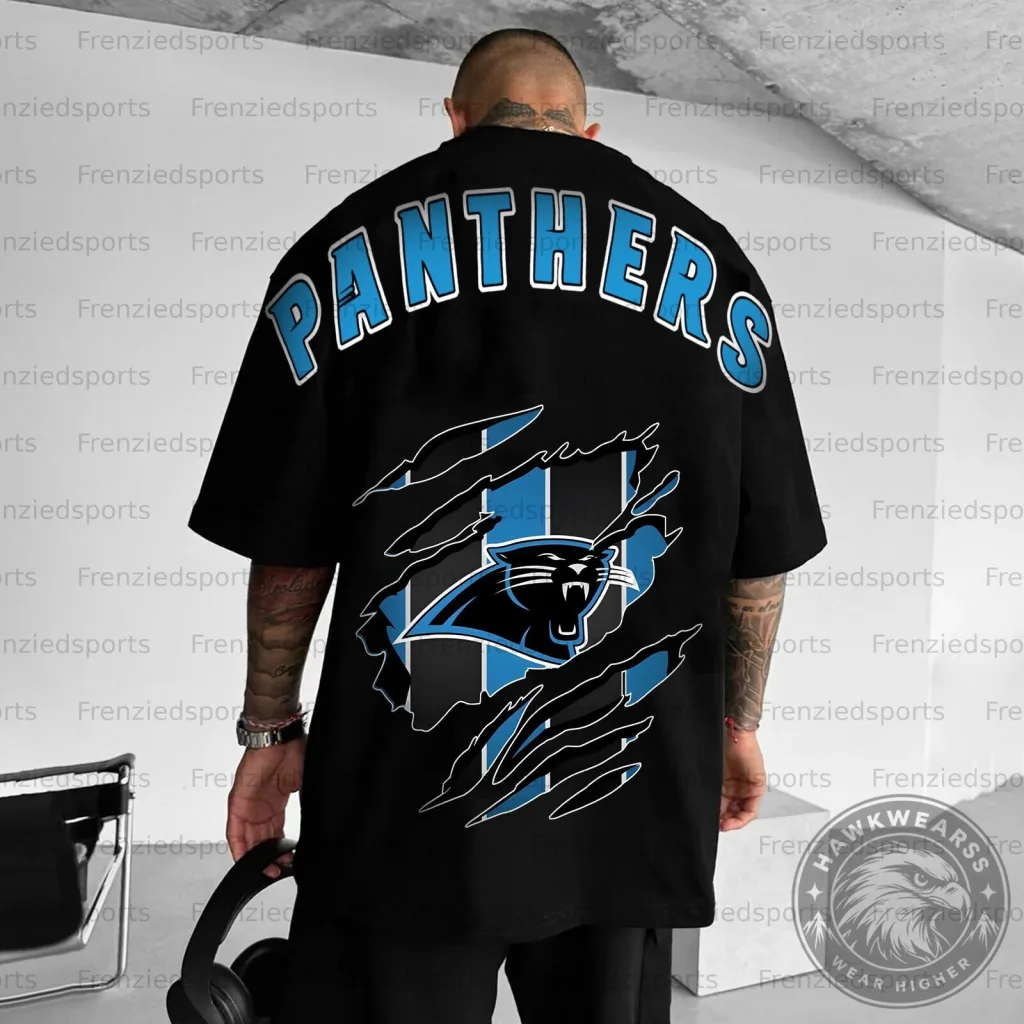 Carolina Panthers NFL Football Team Black Fan Apparel T-Shirt 21 Carolina Panthers NFL Football Team Black Fan Apparel T-Shirt