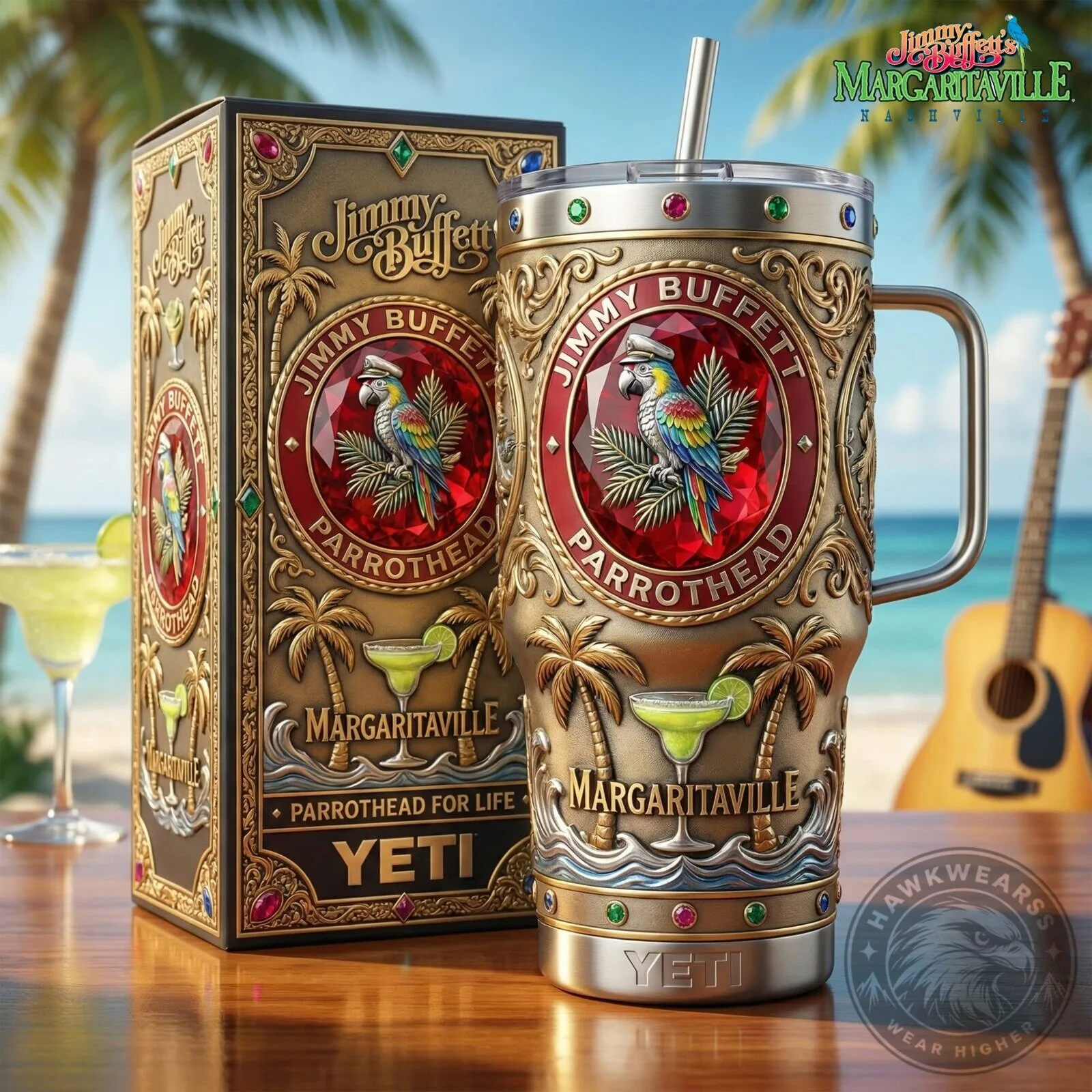 Jimmy Buffett Margaritaville Parrothead Stainless Steel Insulated Tumbler