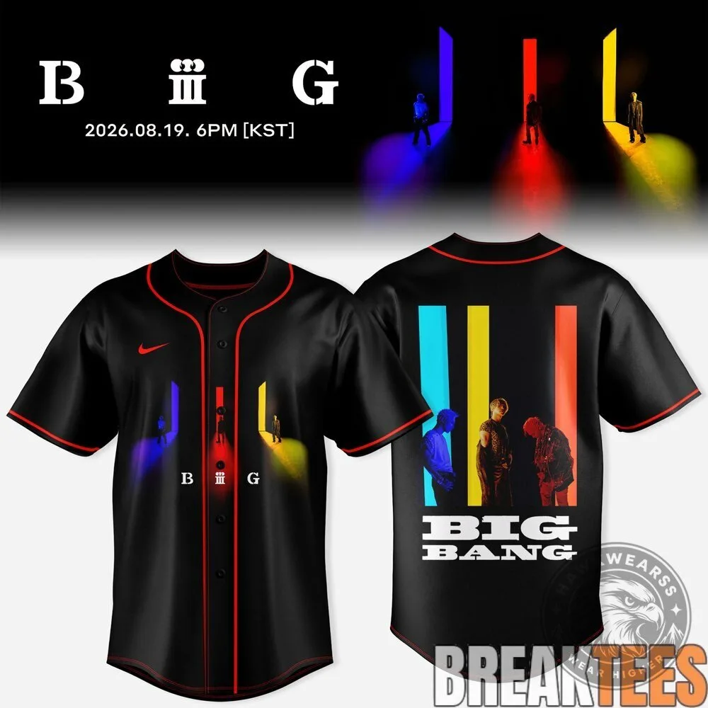 Big Bang 20th Anniversary K-Pop Music Band Baseball Jersey