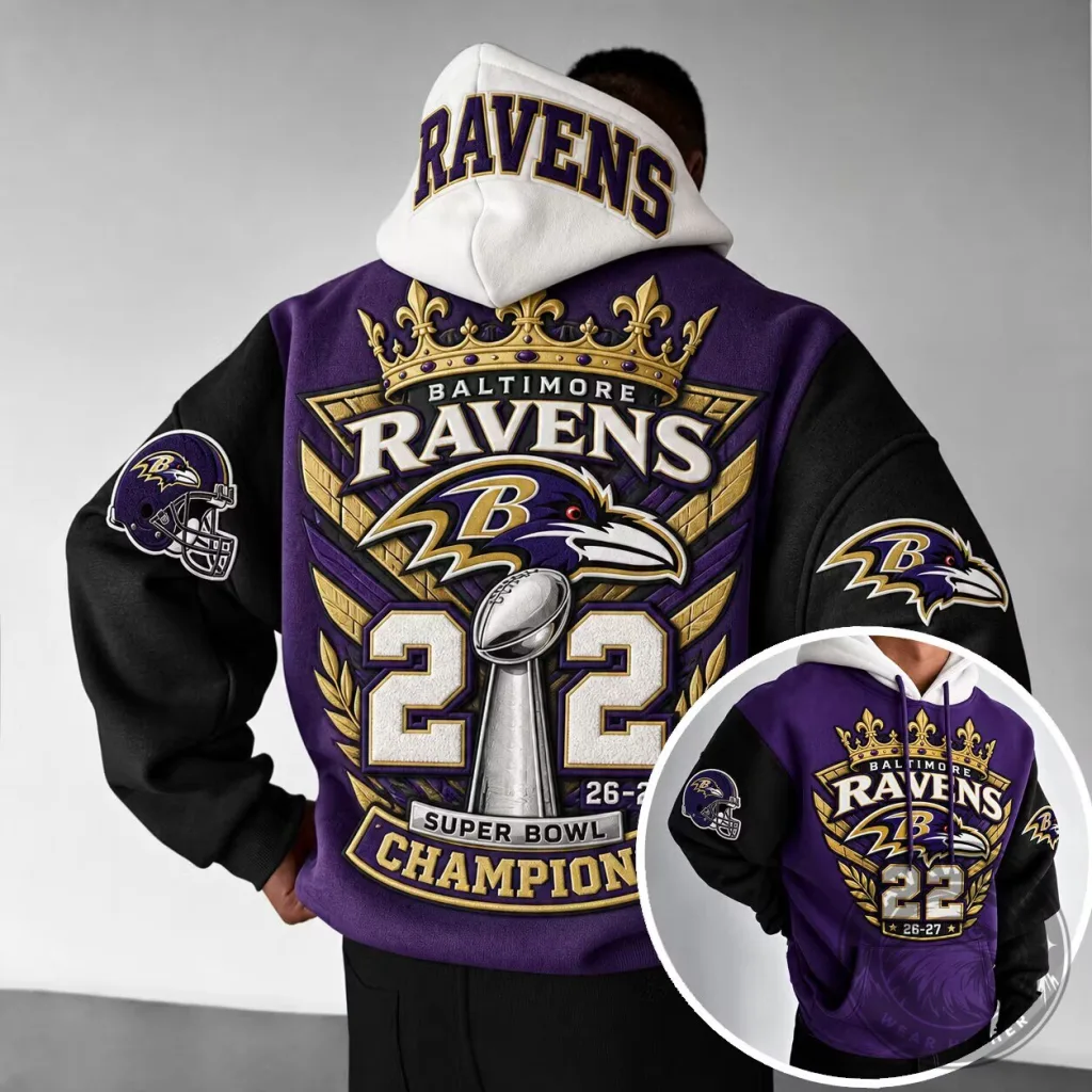 Baltimore Ravens Super Bowl Champion Football Team Hoodie Baltimore Ravens Super Bowl Champion Football Team Hoodie