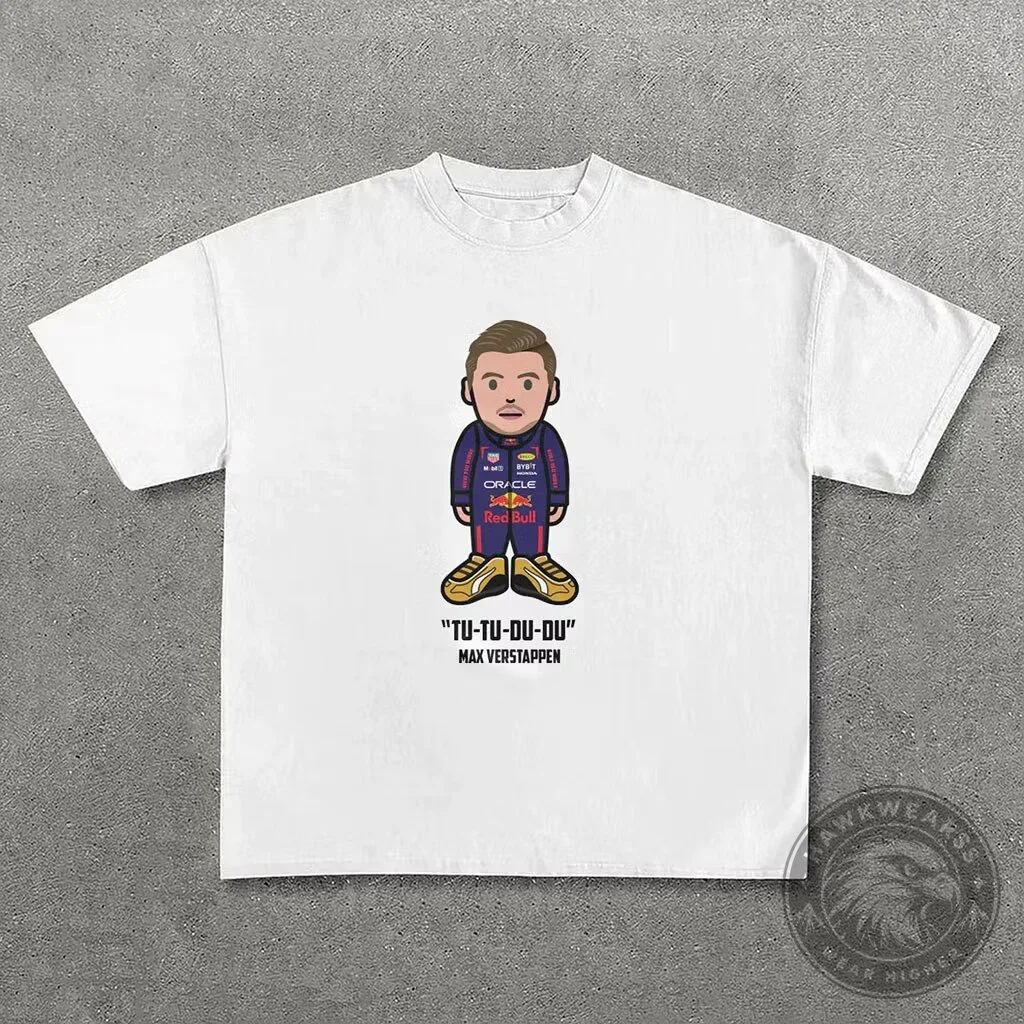 Max Verstappen Formula 1 Cartoon Character Graphic T-Shirt