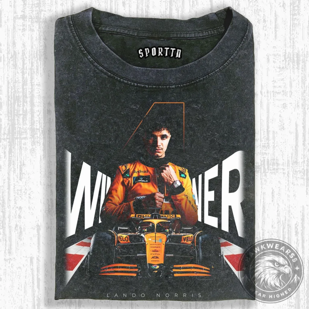Lando Norris Formula One Racing Winner Graphic T-Shirt Lando Norris Formula One Racing Winner Graphic T-Shirt