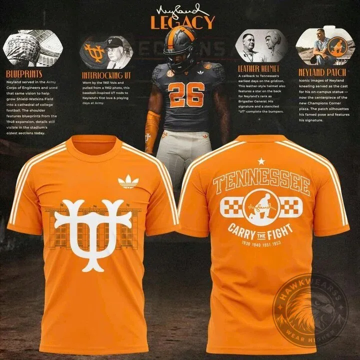 Tennessee Football Neyland Legacy Orange Adidas T-Shirt