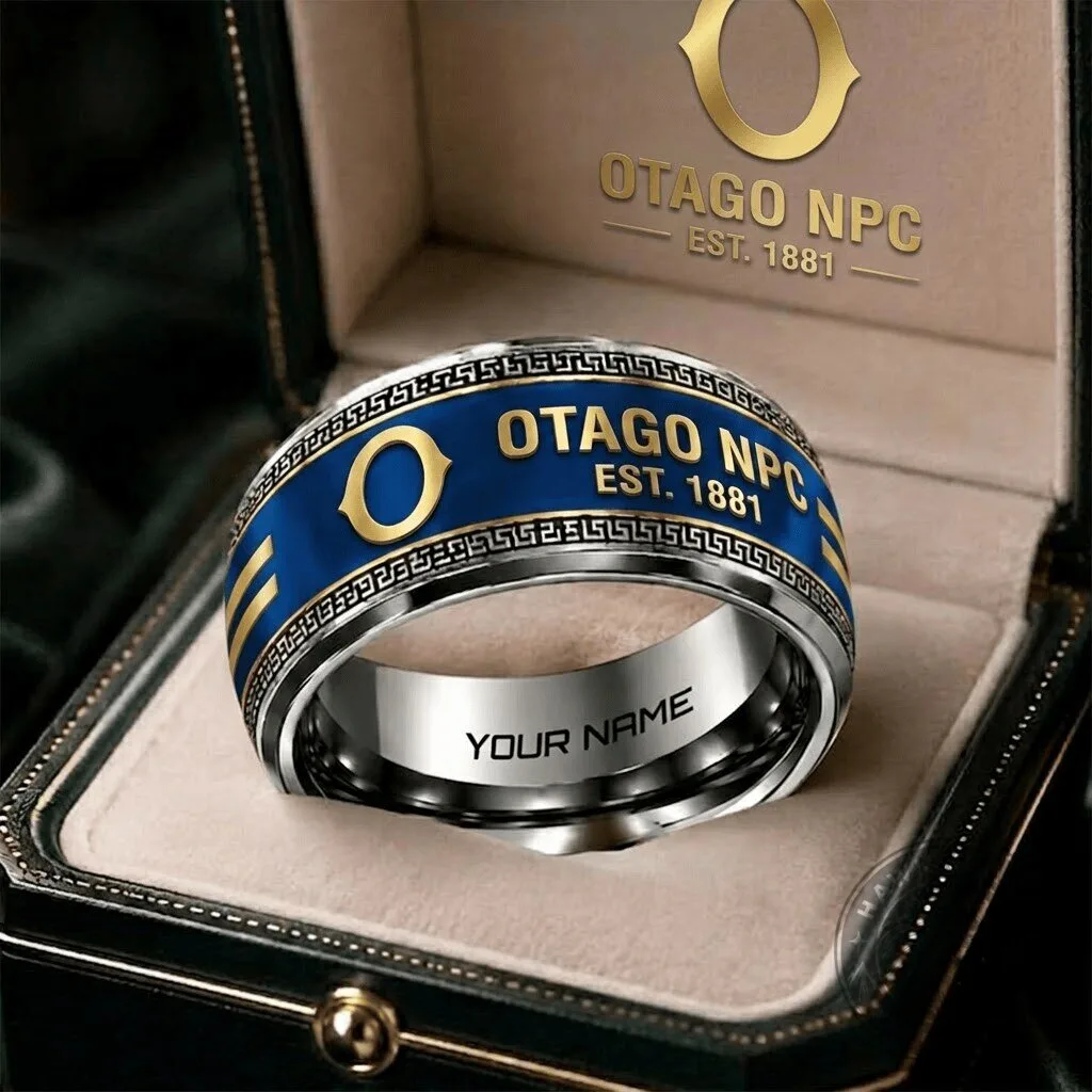 Otago NPC Rugby Team Personalized Ring, New Zealand Rugby Football Union Gift