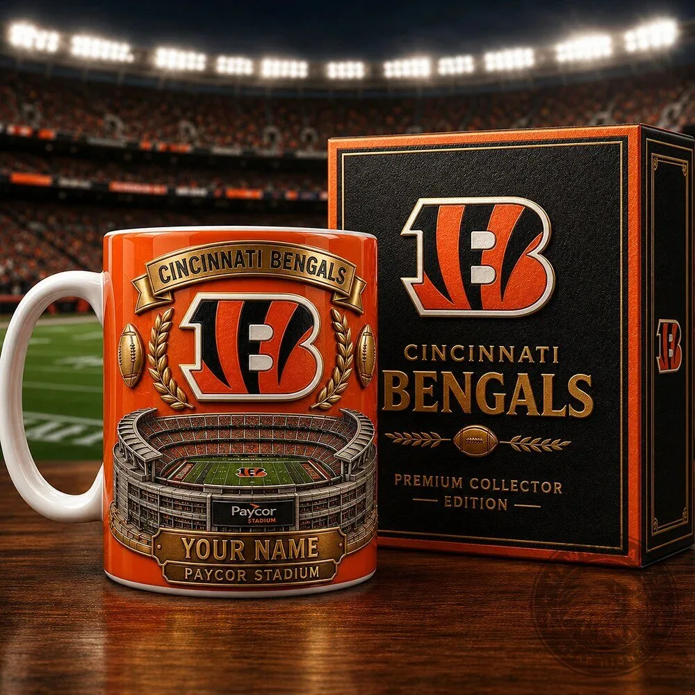 Cincinnati Bengals Paycor Stadium Custom Name Football Fan Ceramic Mug