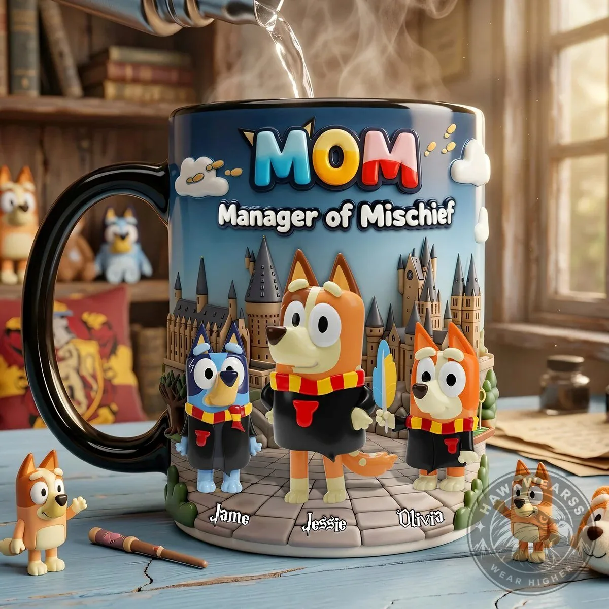 Bluey Mom Manager of Mischief Heat Changing Coffee Mug 8 Bluey Mom Manager of Mischief Heat Changing Coffee Mug
