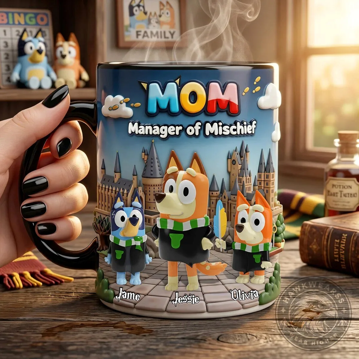 Bluey Mom Manager of Mischief Heat Changing Coffee Mug 9 Bluey Mom Manager of Mischief Heat Changing Coffee Mug