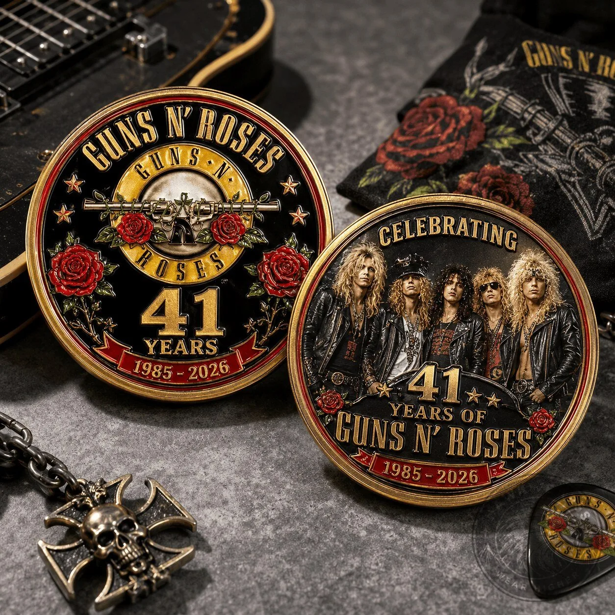 Guns N' Roses 41st Anniversary Commemorative Challenge Coin Collectible