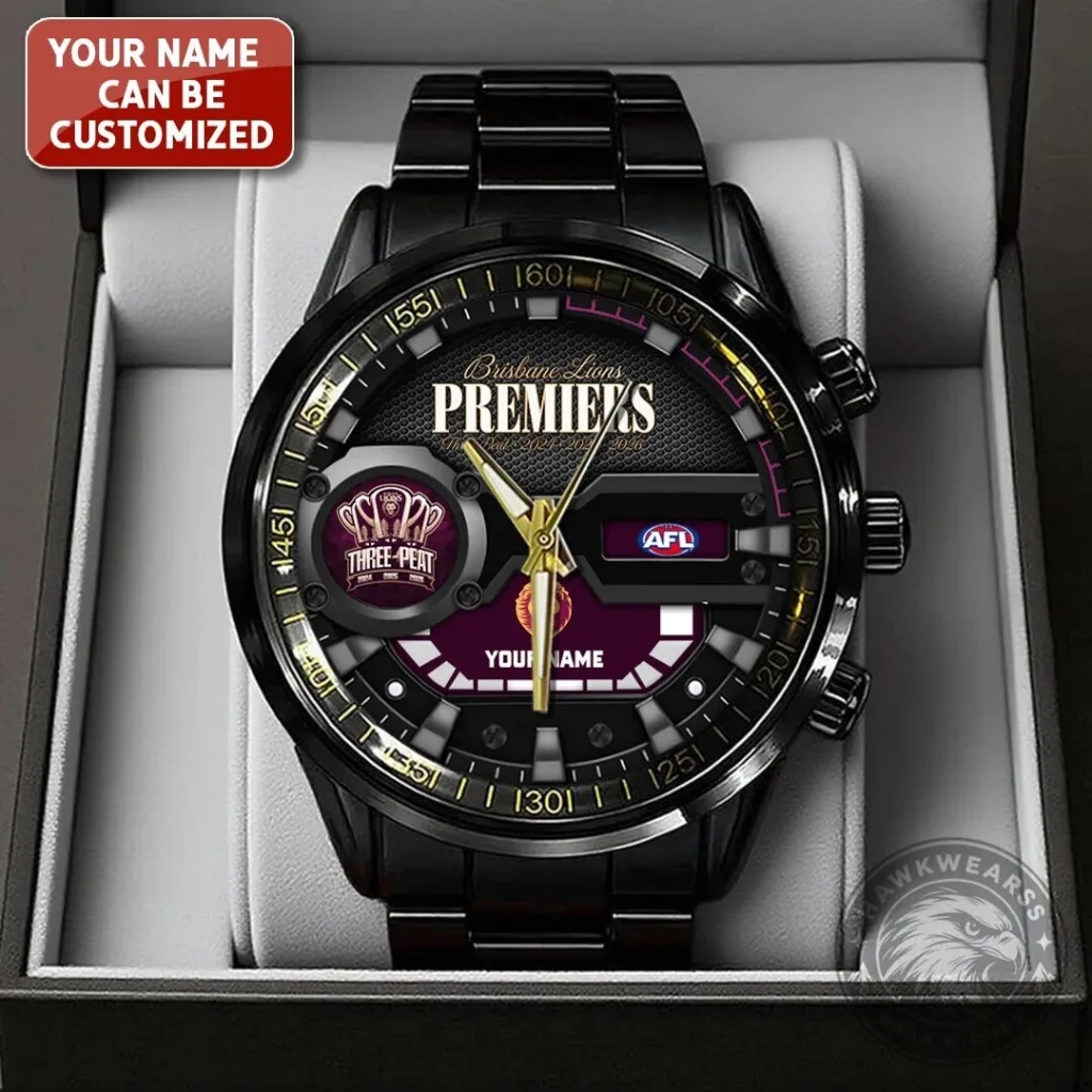 Brisbane Lions Australian Football League Premiers Three-Peat Personalized Watch