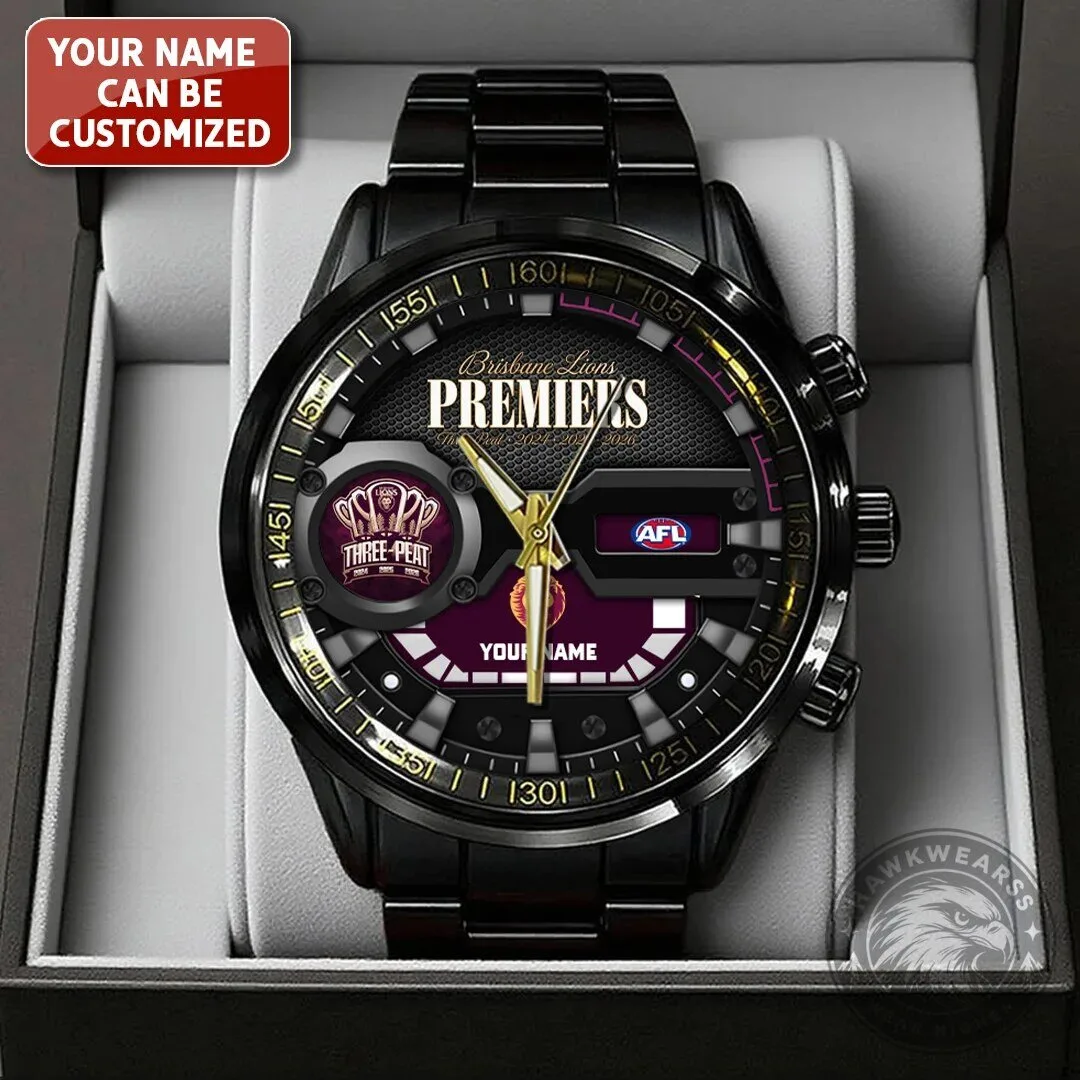 Brisbane Lions Australian Football League Premiers Three-Peat Personalized Watch