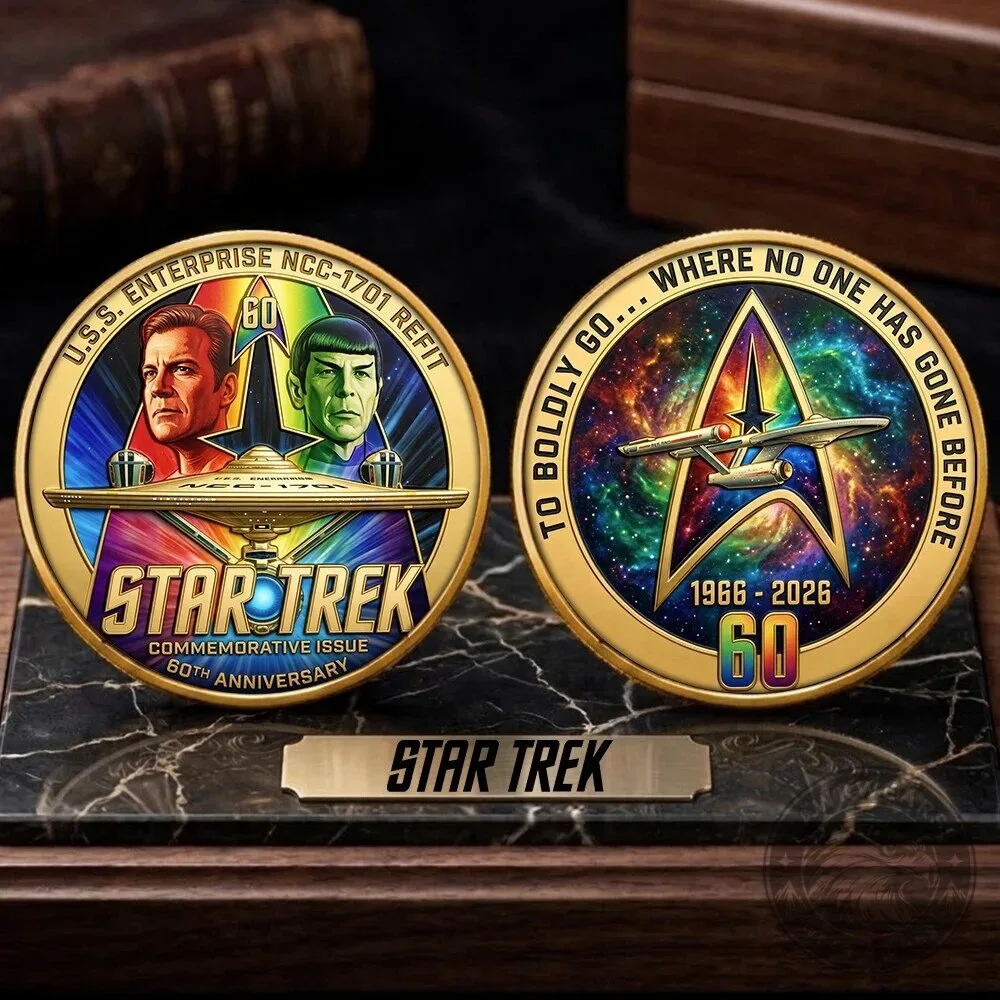 Commemorative Challenge Coin for the 60th Anniversary of Star Trek 1 Commemorative Challenge Coin for the 60th Anniversary of Star Trek