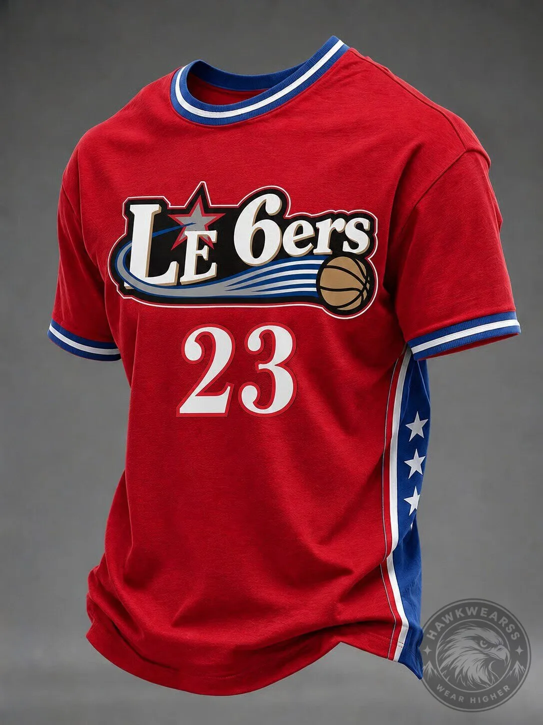 Philly Sixers Basketball Team Number 23 Red Short Sleeve T-Shirt