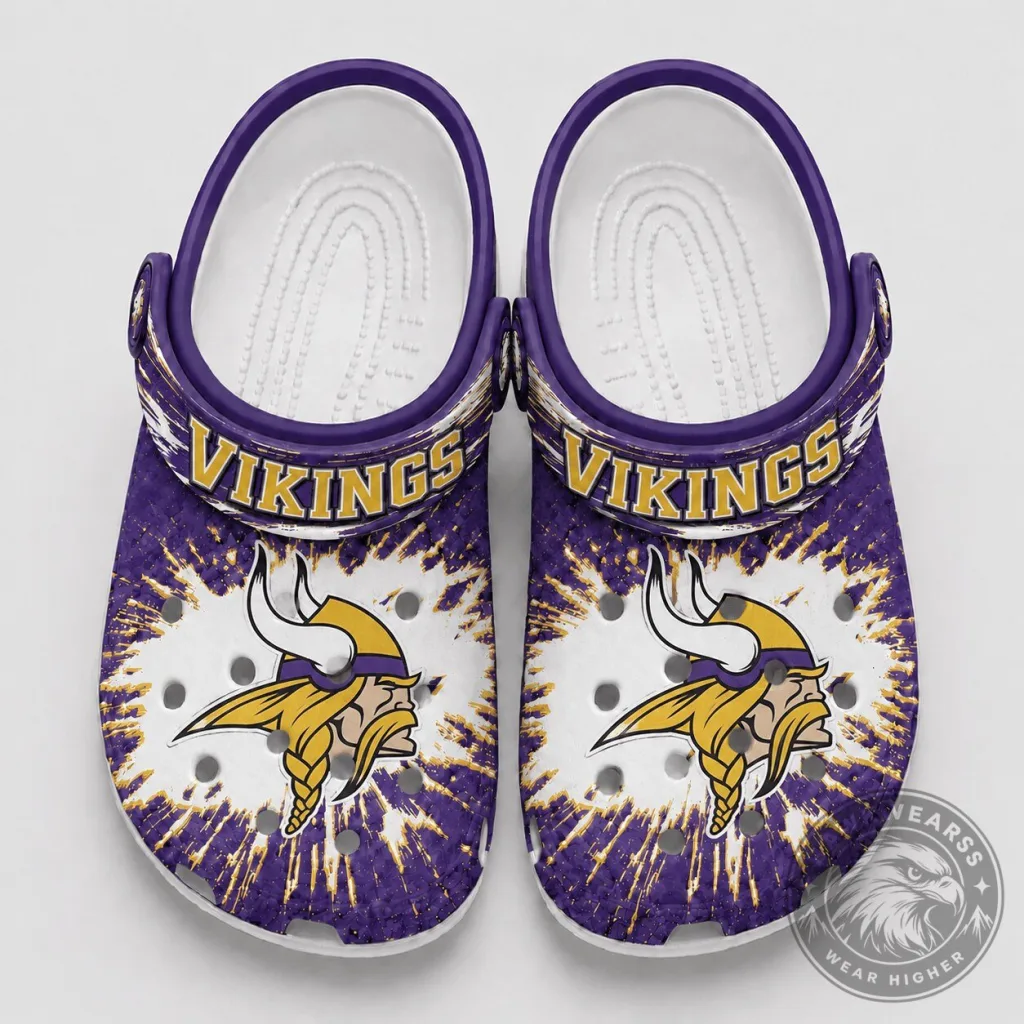 Minnesota Vikings NFL Team Logo Purple Tie Dye Fan Shoes Minnesota Vikings NFL Team Logo Purple Tie Dye Fan Shoes