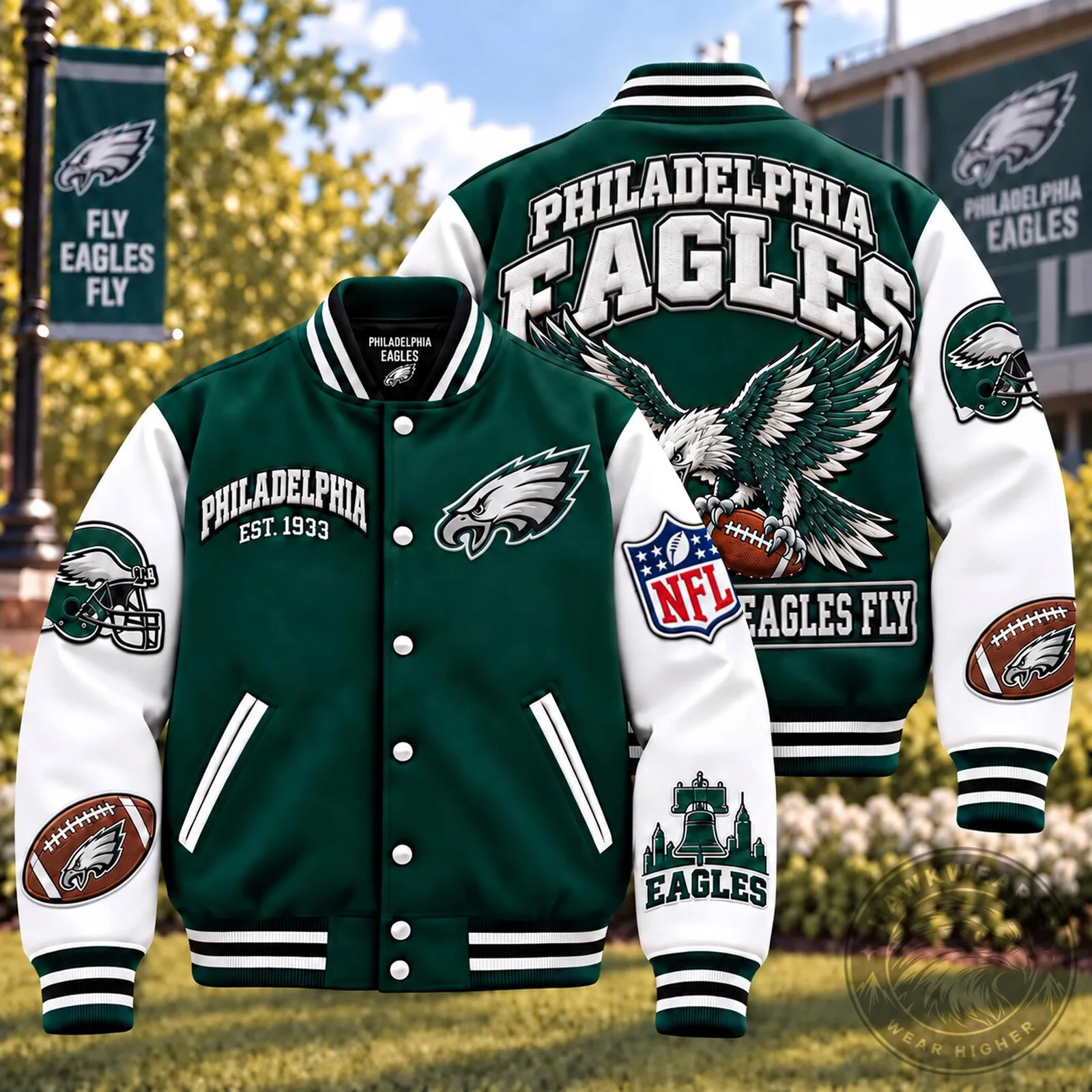 Philadelphia Eagles NFL Football Team Bomber Jacket