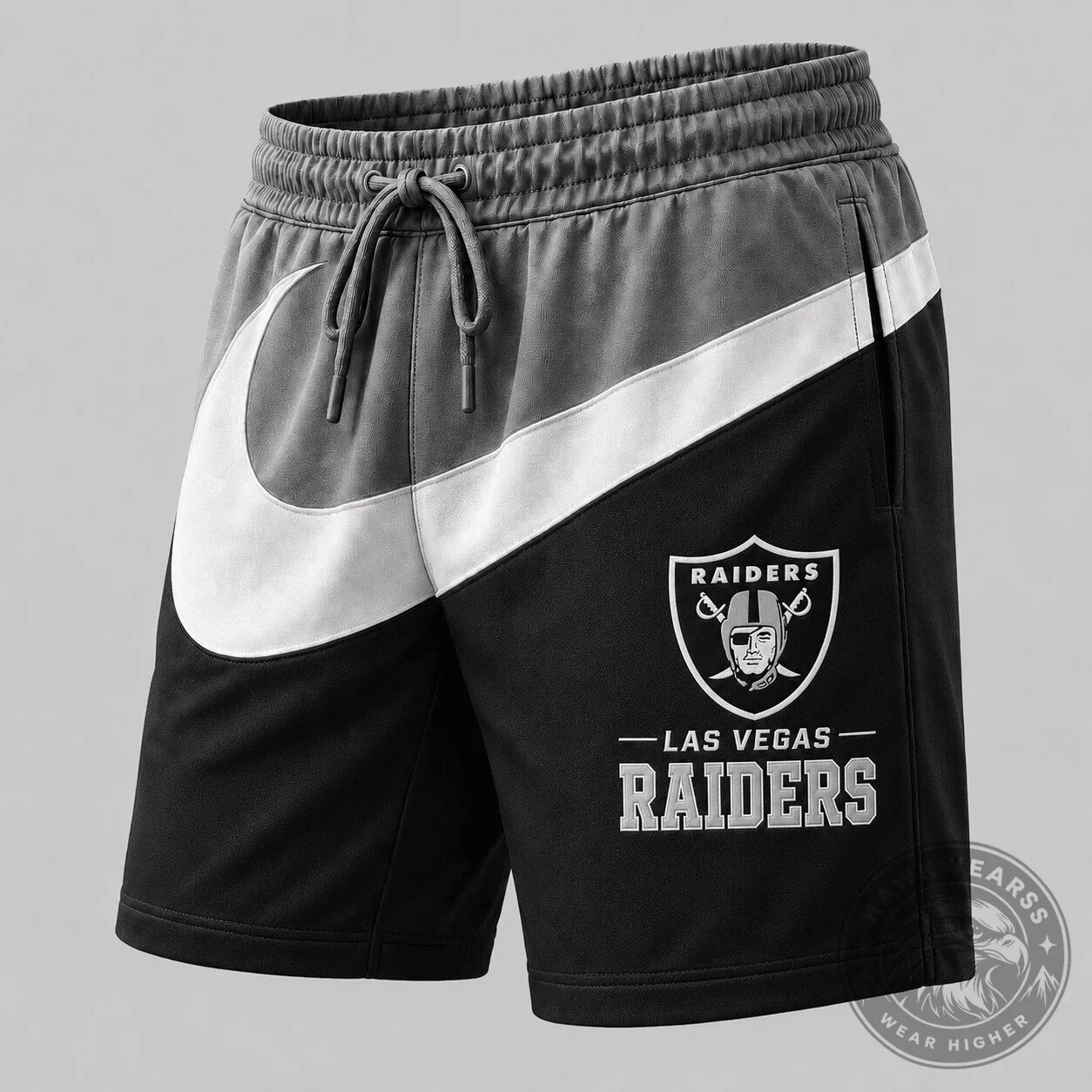 Swoosh Athletic Shorts for NFL Las Vegas Raiders Fans