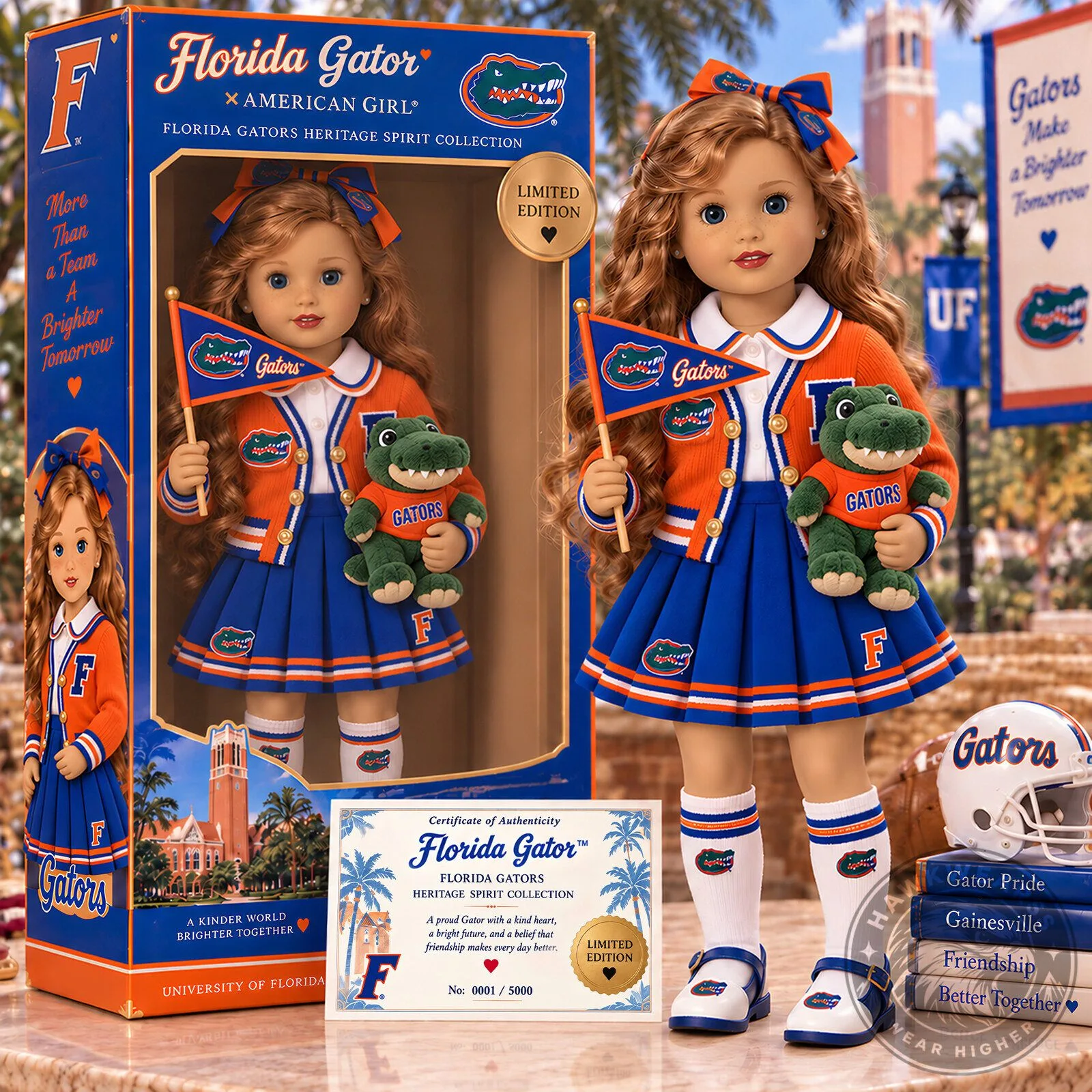 Florida Gators American Girl Doll Limited Edition Heritage Spirit Collection