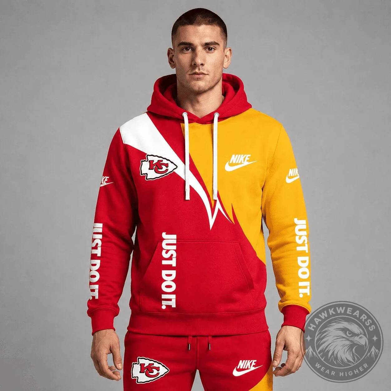 Kansas City Chiefs Nike Just Do It Red and Gold Fan Hoodie