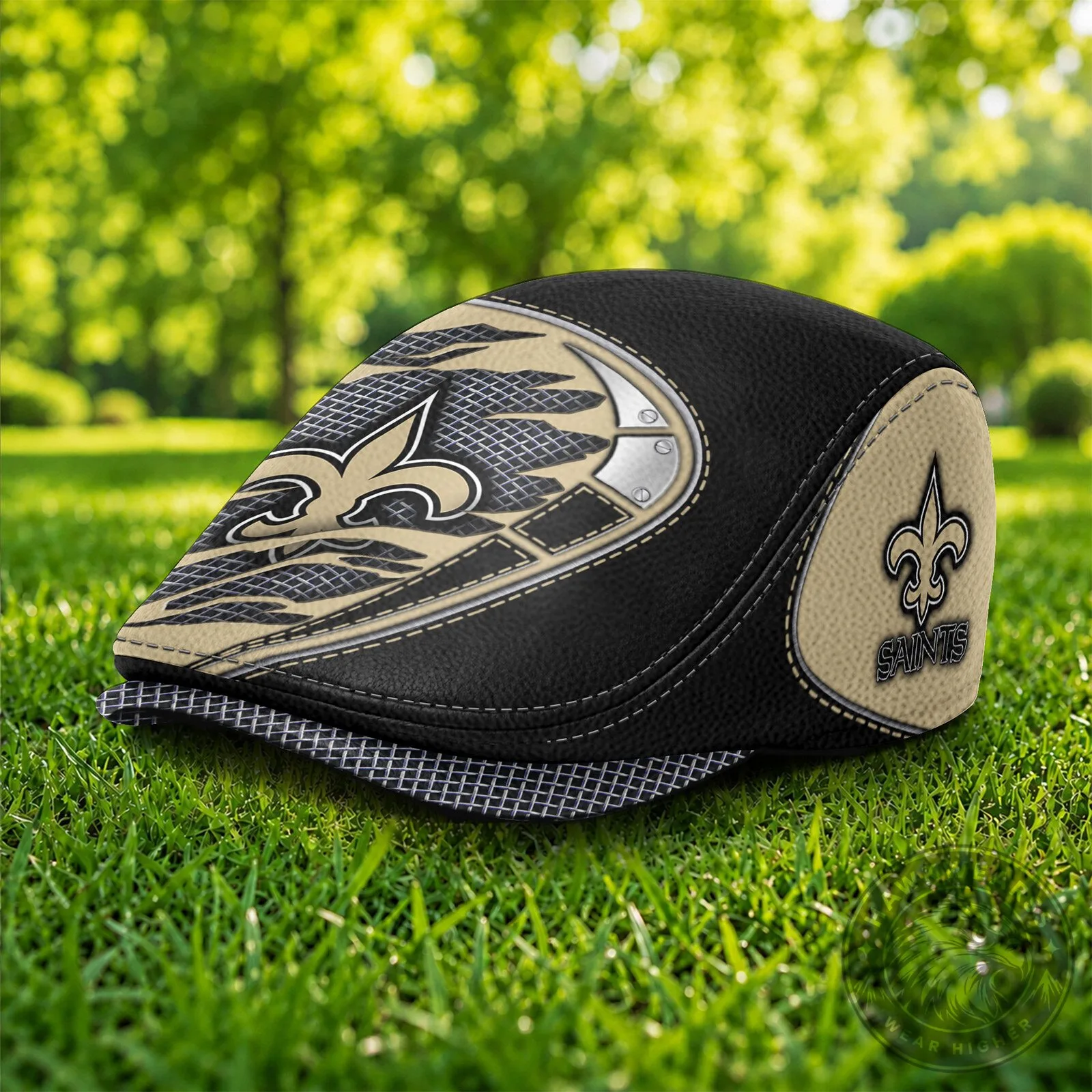 New Orleans Saints NFL Football Team Logo Flat Cap Hat 5 New Orleans Saints NFL Football Team Logo Flat Cap Hat