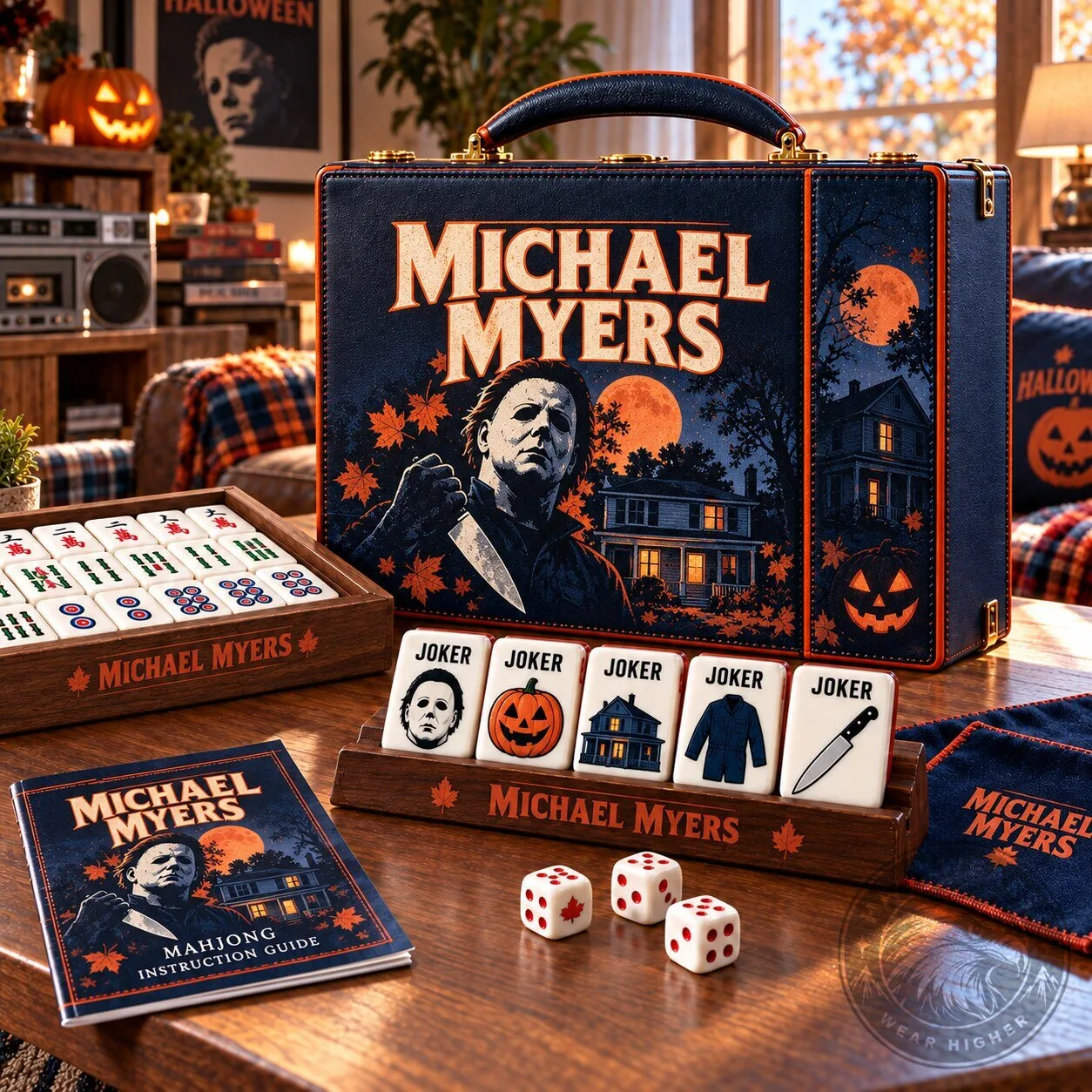 Michael Myers Halloween Horror Movie Mahjong Game Set