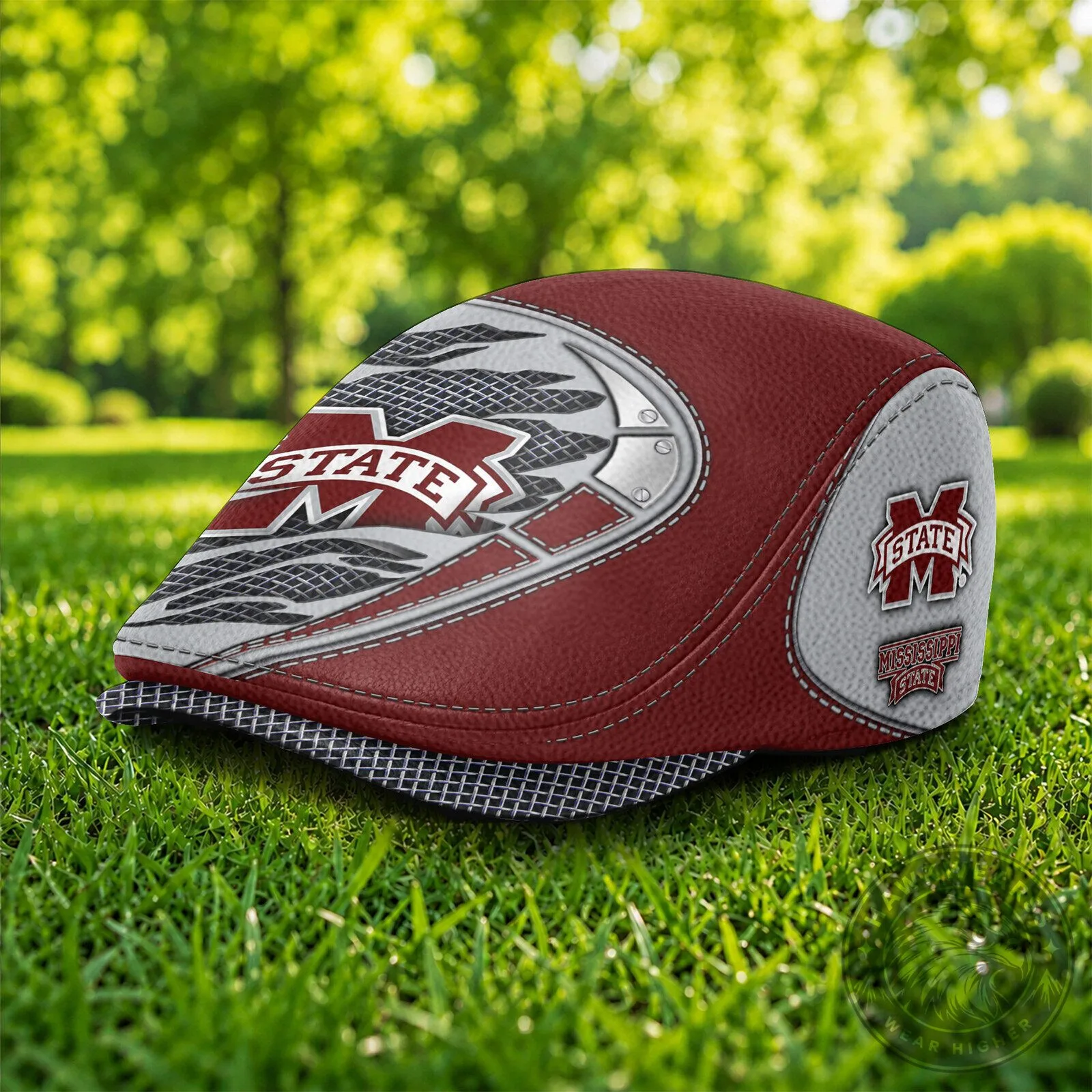 Mississippi State Bulldogs NCAA Jeff Golf Flat Cap Hat 4 Mississippi State Bulldogs NCAA Jeff Golf Flat Cap Hat
