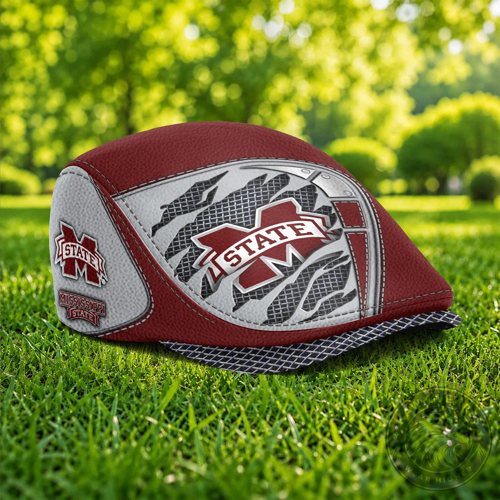 Mississippi State Bulldogs NCAA Jeff Golf Flat Cap Hat 9 Mississippi State Bulldogs NCAA Jeff Golf Flat Cap Hat