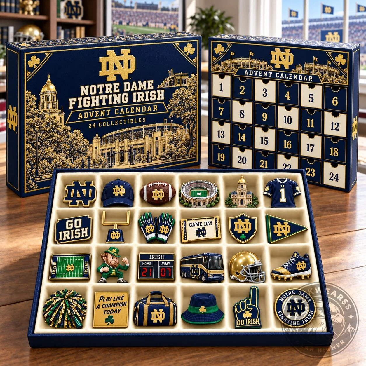 Notre Dame Fighting Irish Football Team 24 Collectibles Advent Calendar