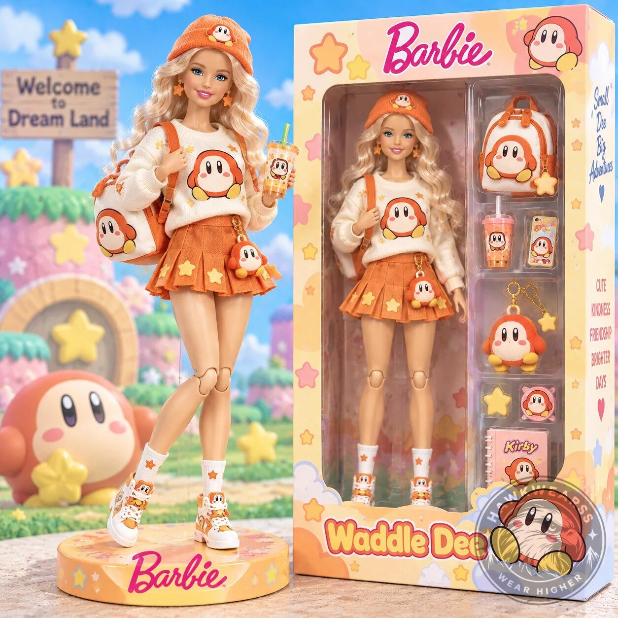 Barbie Kirby Waddle Dee Welcome To Dream Land Collectible Doll Figure