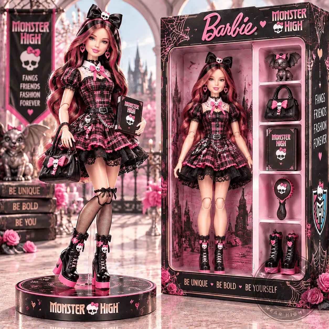 Monster High Draculaura Barbie Doll Collectible Fashion Figure