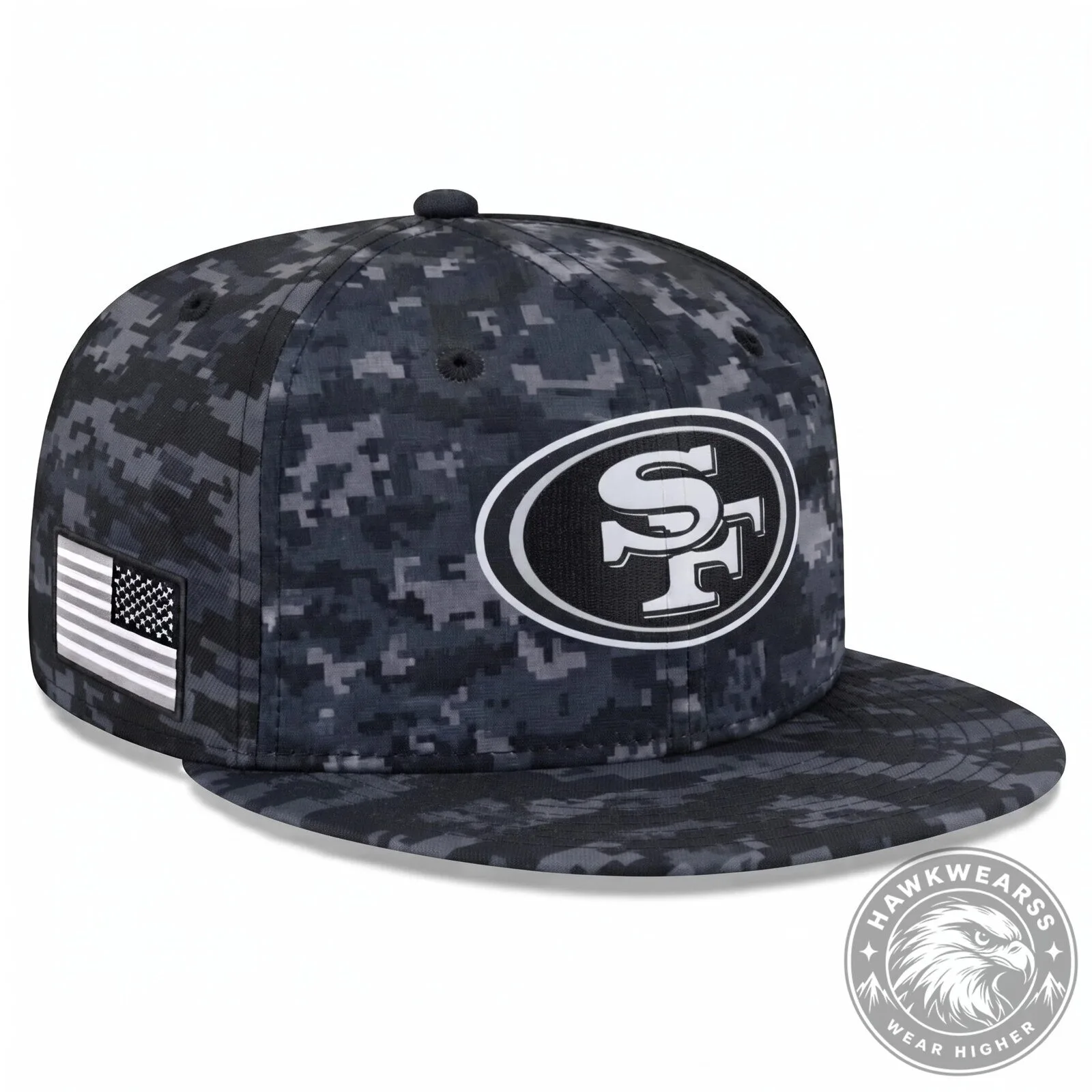 San Francisco 49ers Salute To Service Digital Camo Snapback Cap Hat