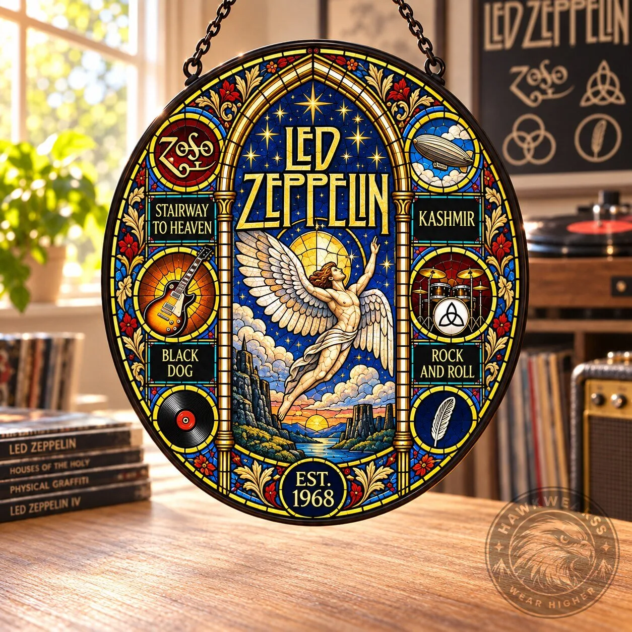 Led Zeppelin Stained Glass Window Suncatcher