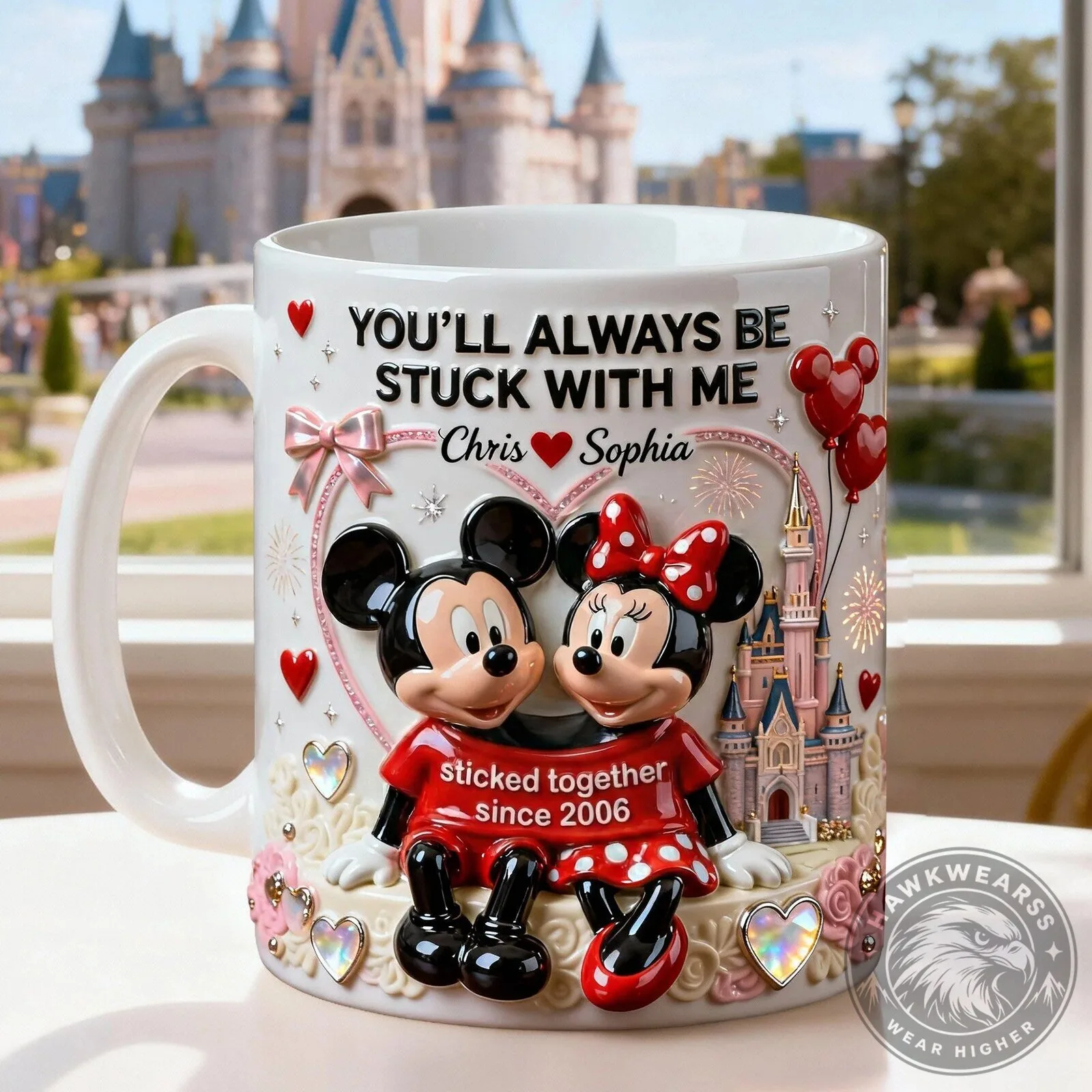 Disney Mickey Mouse Minnie Mouse Couple Personalized Coffee Mug