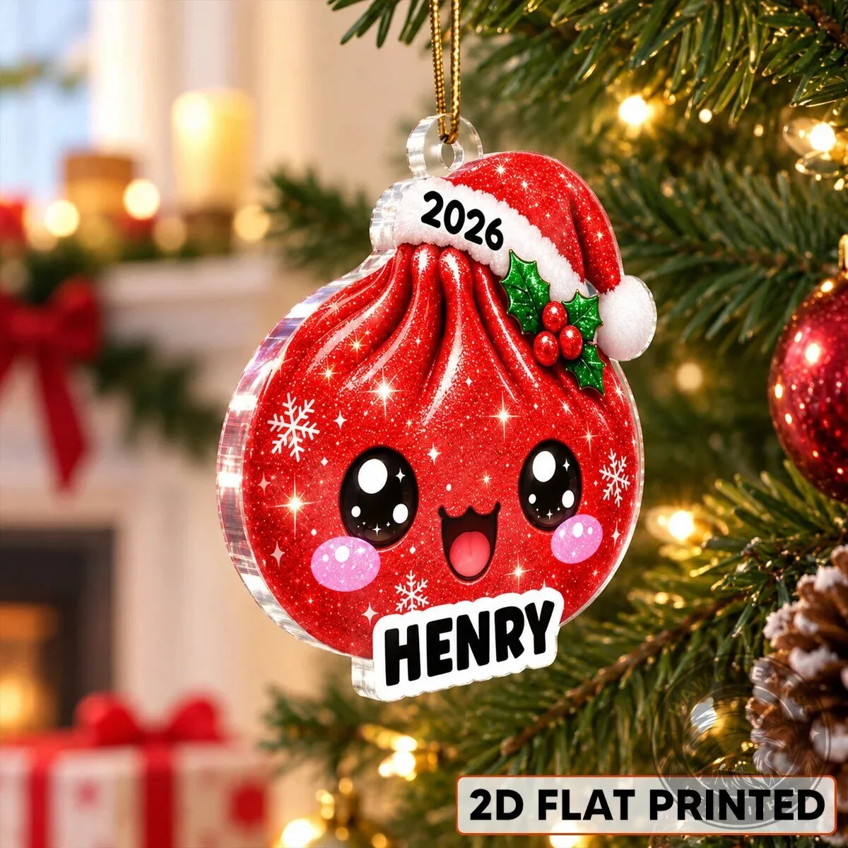 Personalized Christmas Dumpling Ornament Holiday Tree Decoration 14 Personalized Christmas Dumpling Ornament Holiday Tree Decoration
