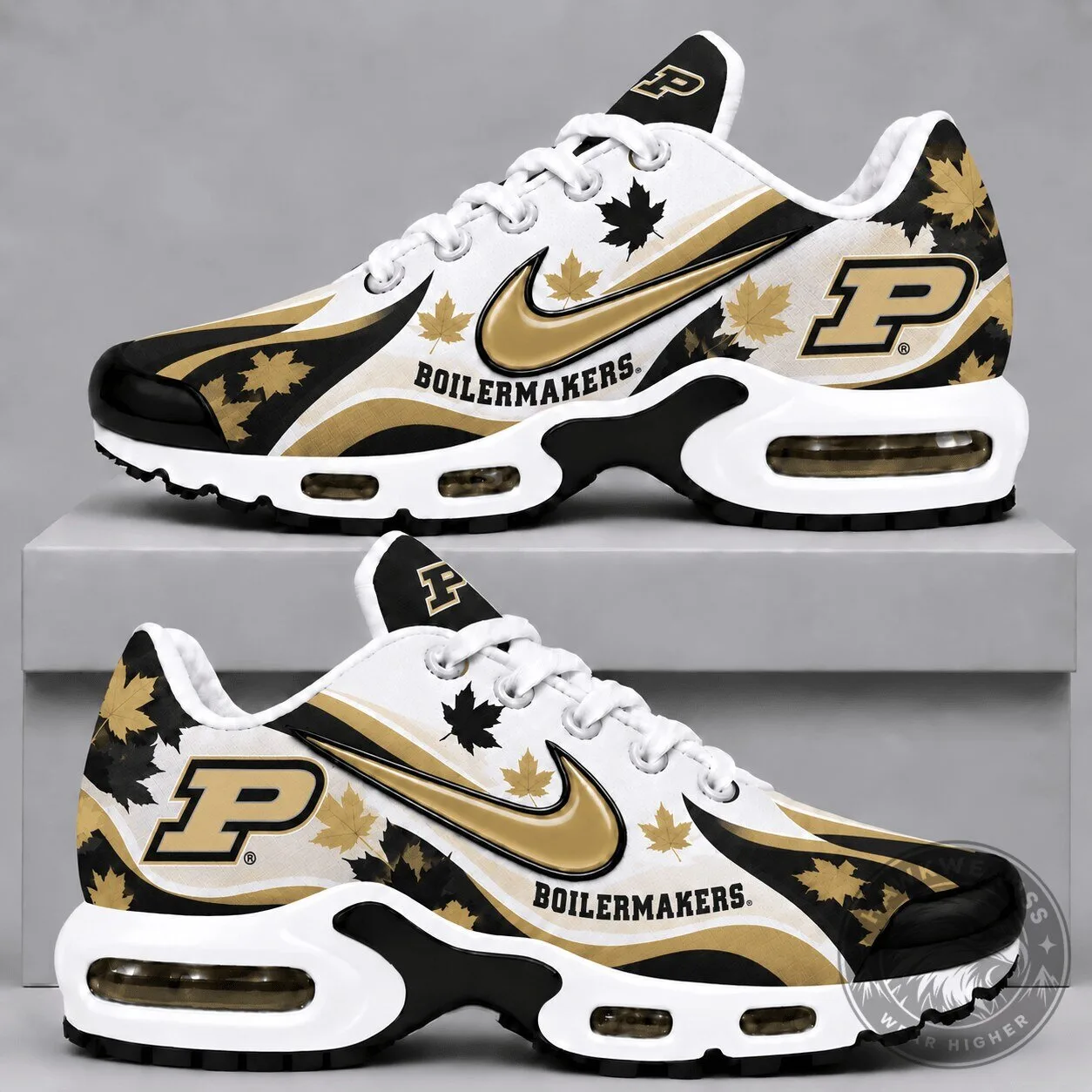 Purdue Boilermakers Fall Season Maple Leaf Sneakers