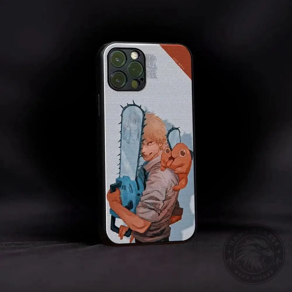 Chainsaw Man Denji and Pochita Anime Phone Case