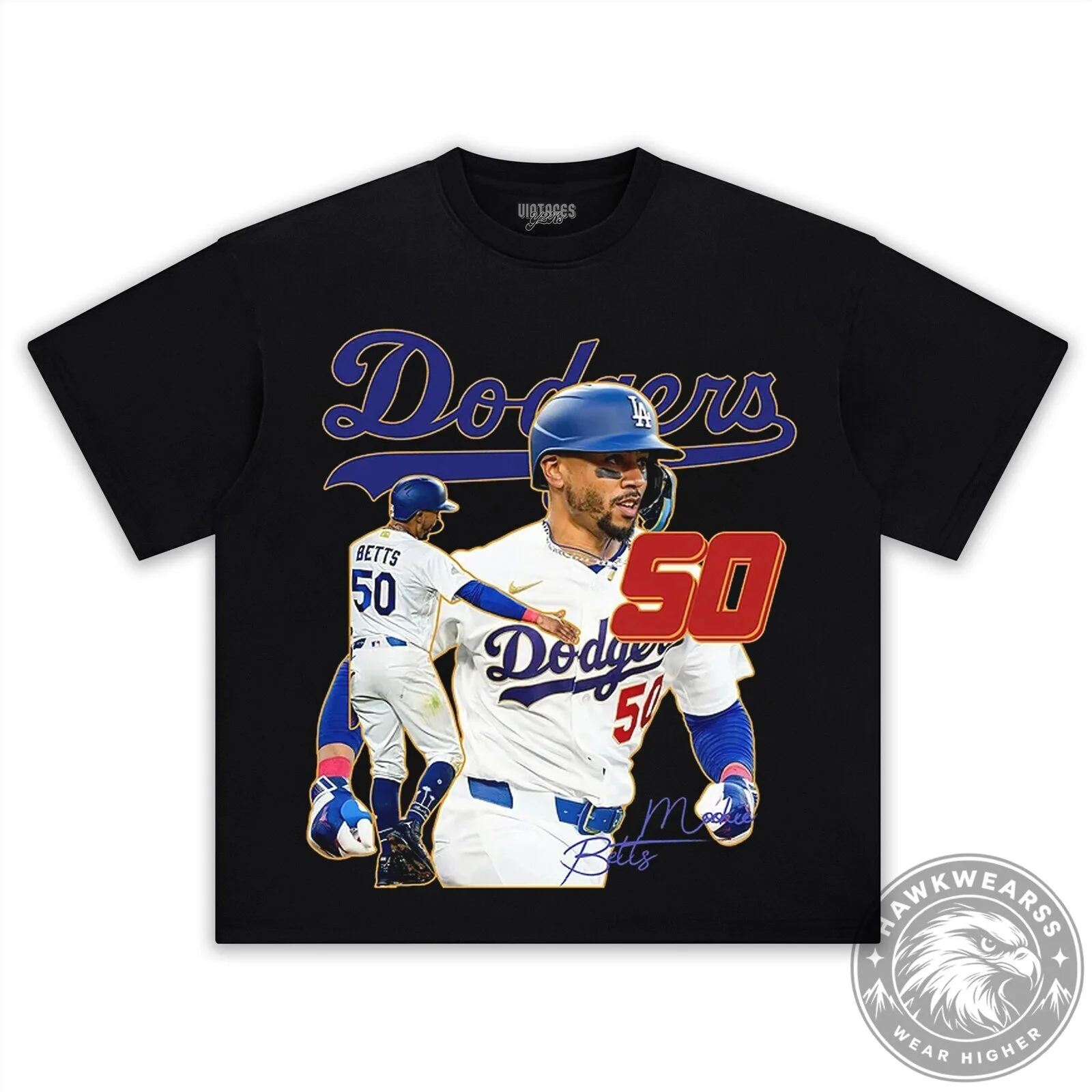 Graphic T-Shirt Featuring Mookie Betts of the Los Angeles Dodgers Baseball Team 6 Graphic T-Shirt Featuring Mookie Betts of the Los Angeles Dodgers Baseball Team