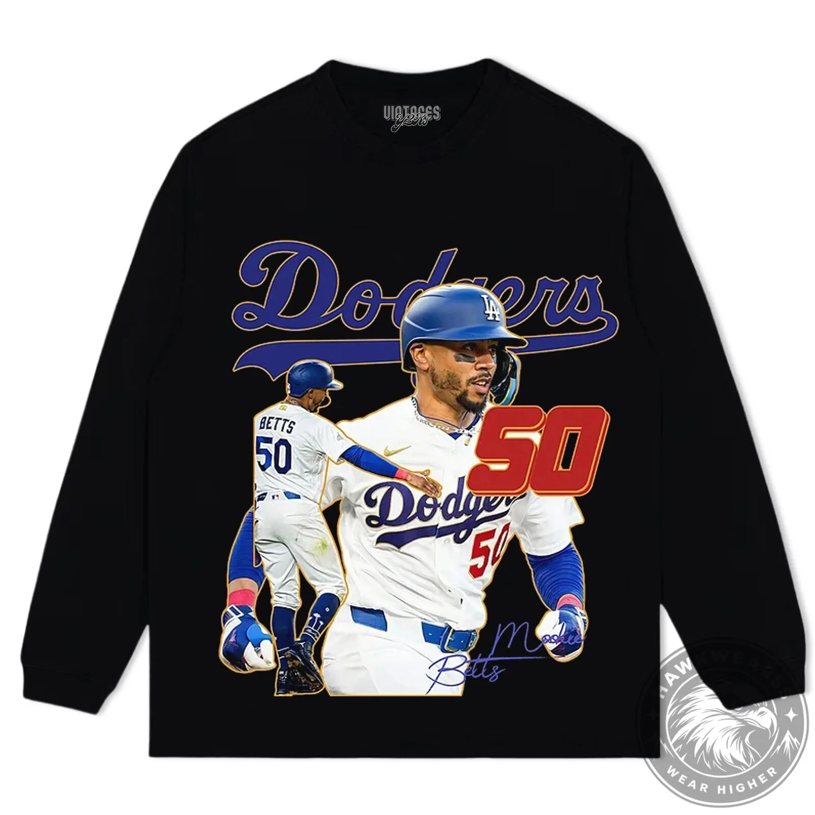 Graphic T-Shirt Featuring Mookie Betts of the Los Angeles Dodgers Baseball Team 20 Graphic T-Shirt Featuring Mookie Betts of the Los Angeles Dodgers Baseball Team