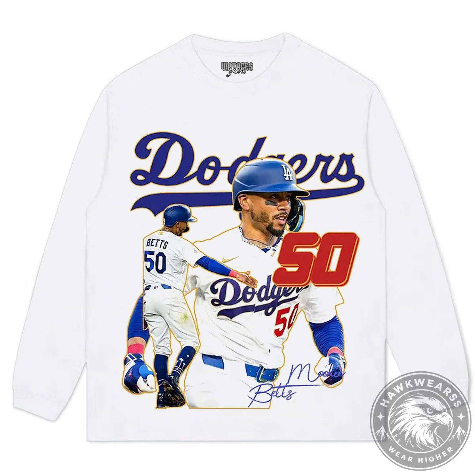Graphic T-Shirt Featuring Mookie Betts of the Los Angeles Dodgers Baseball Team 22 Graphic T-Shirt Featuring Mookie Betts of the Los Angeles Dodgers Baseball Team