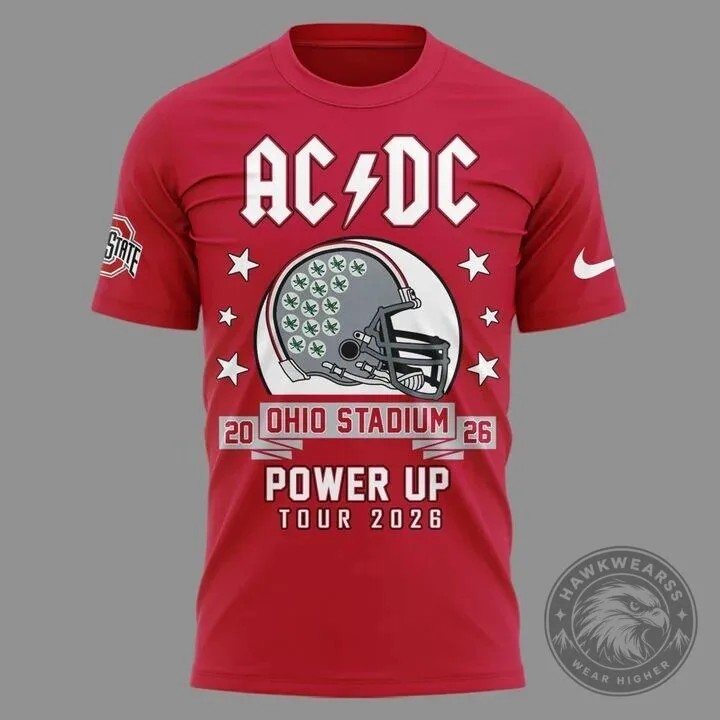 Ohio State Football AC/DC Power Up Tour 2026 Graphic T-Shirt 10 Ohio State Football AC/DC Power Up Tour 2026 Graphic T-Shirt