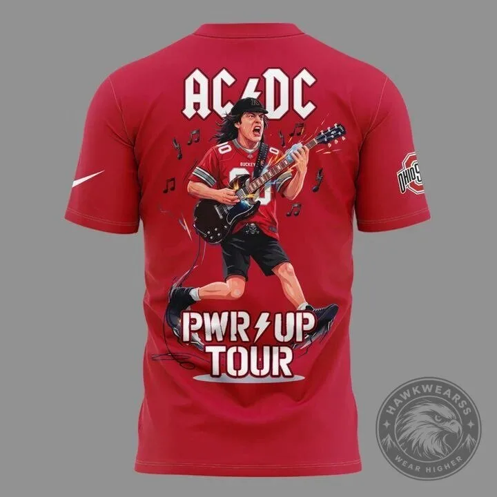 Ohio State Football AC/DC Power Up Tour 2026 Graphic T-Shirt 11 Ohio State Football AC/DC Power Up Tour 2026 Graphic T-Shirt