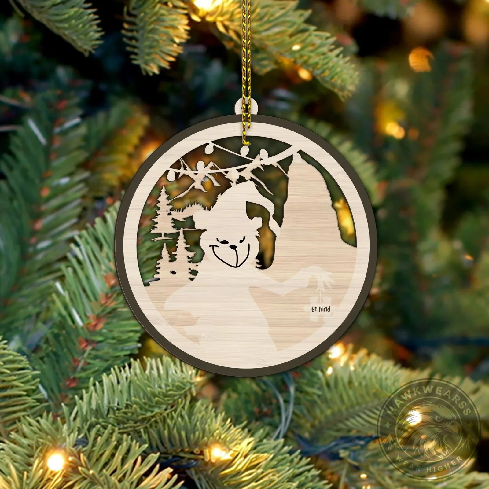 Be Kind Autism Awareness Snowman Wooden Christmas Tree Ornament 16 Be Kind Autism Awareness Snowman Wooden Christmas Tree Ornament