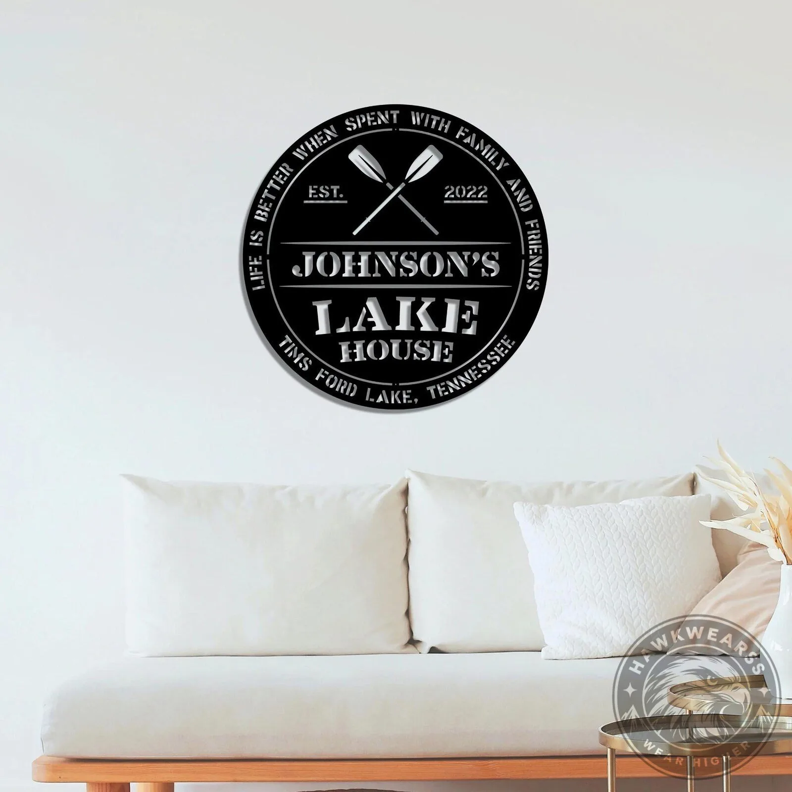 Personalized Lake House Metal Sign, Life Is Better With Family And Friends, Custom Wall Art 15 Personalized Lake House Metal Sign, Life Is Better With Family And Friends, Custom Wall Art