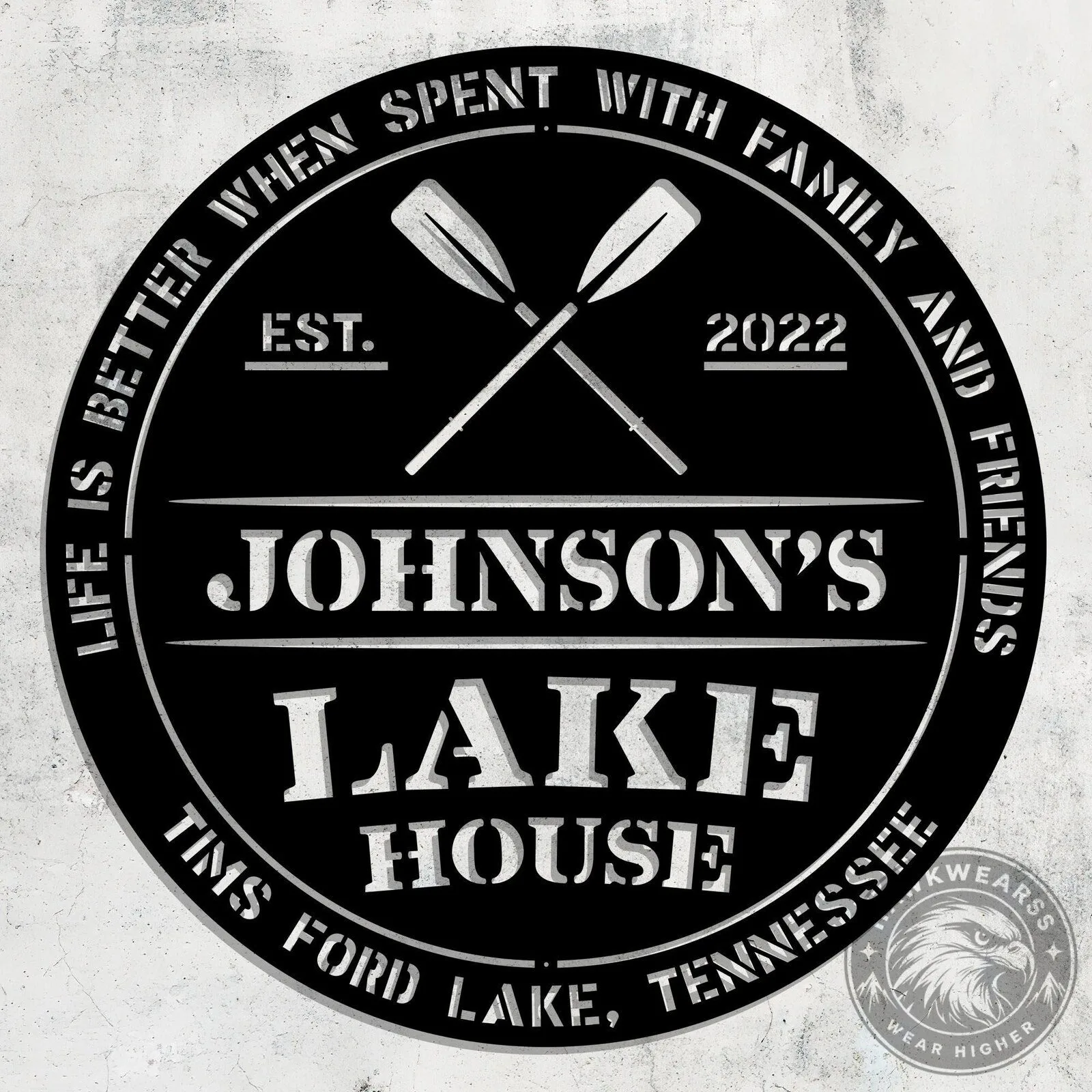 Personalized Lake House Metal Sign, Life Is Better With Family And Friends, Custom Wall Art 17 Personalized Lake House Metal Sign, Life Is Better With Family And Friends, Custom Wall Art