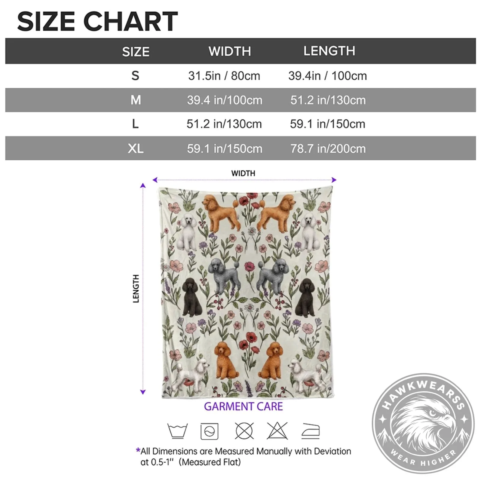 Poodle Dog Floral Pattern Cozy Soft Fleece Throw Blanket 20 Poodle Dog Floral Pattern Cozy Soft Fleece Throw Blanket