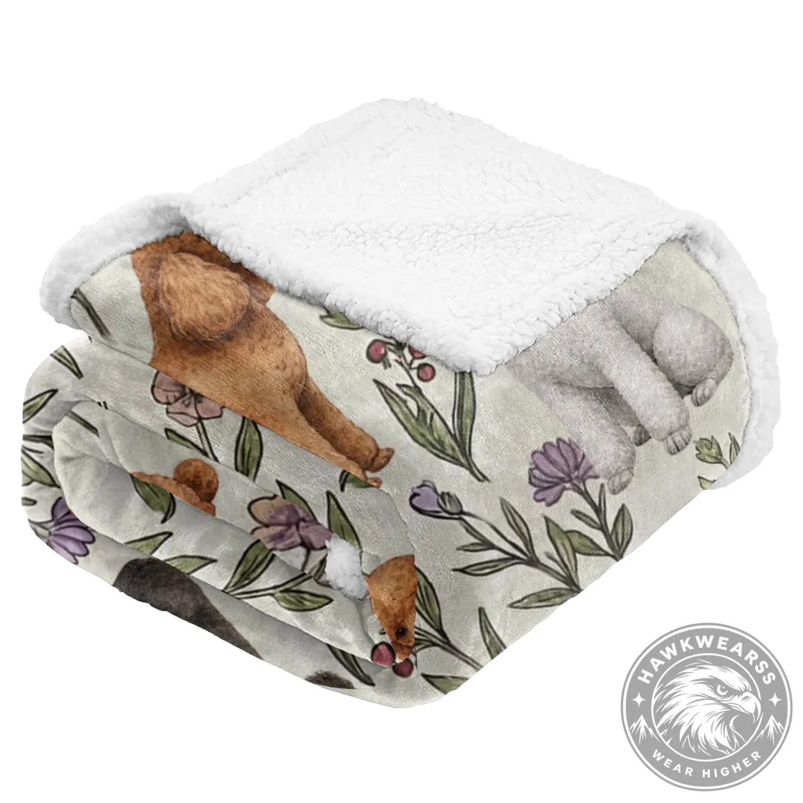 Poodle Dog Floral Pattern Cozy Soft Fleece Throw Blanket 24 Poodle Dog Floral Pattern Cozy Soft Fleece Throw Blanket