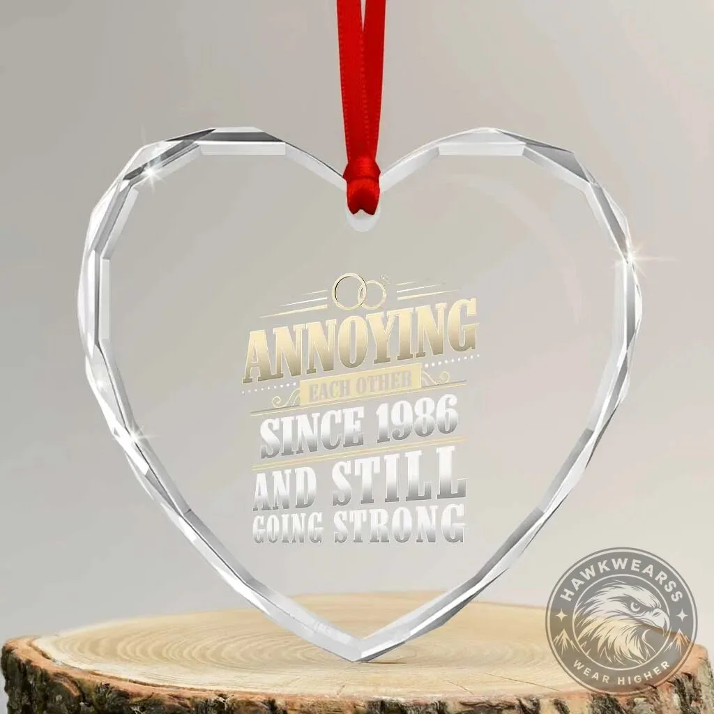 Annoying Each Other Since 1986 Still Going Strong 40th Wedding Anniversary Ornament