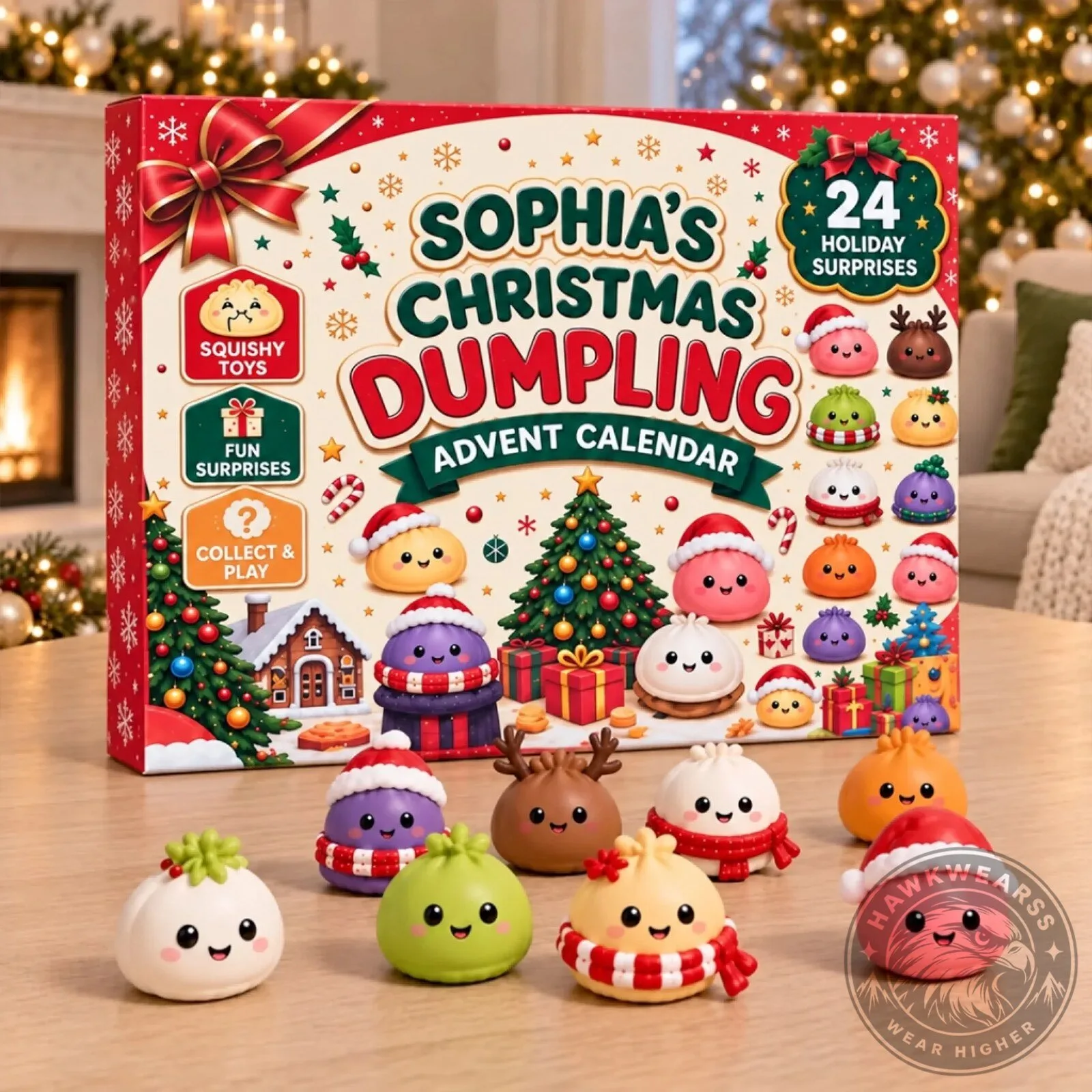 Sophia's Christmas Dumpling Advent Calendar with 24 Holiday Surprises