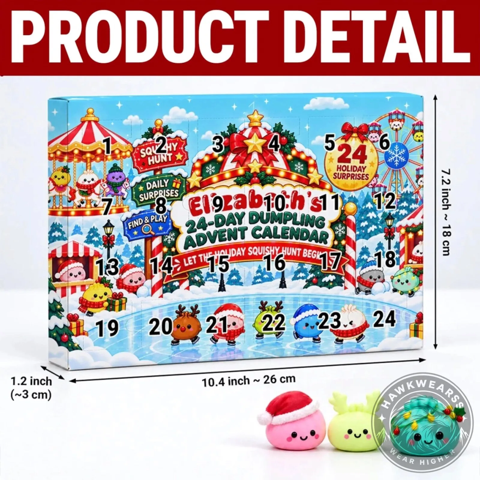 Sophia's Christmas Dumpling Advent Calendar with 24 Holiday Surprises 18 Sophia