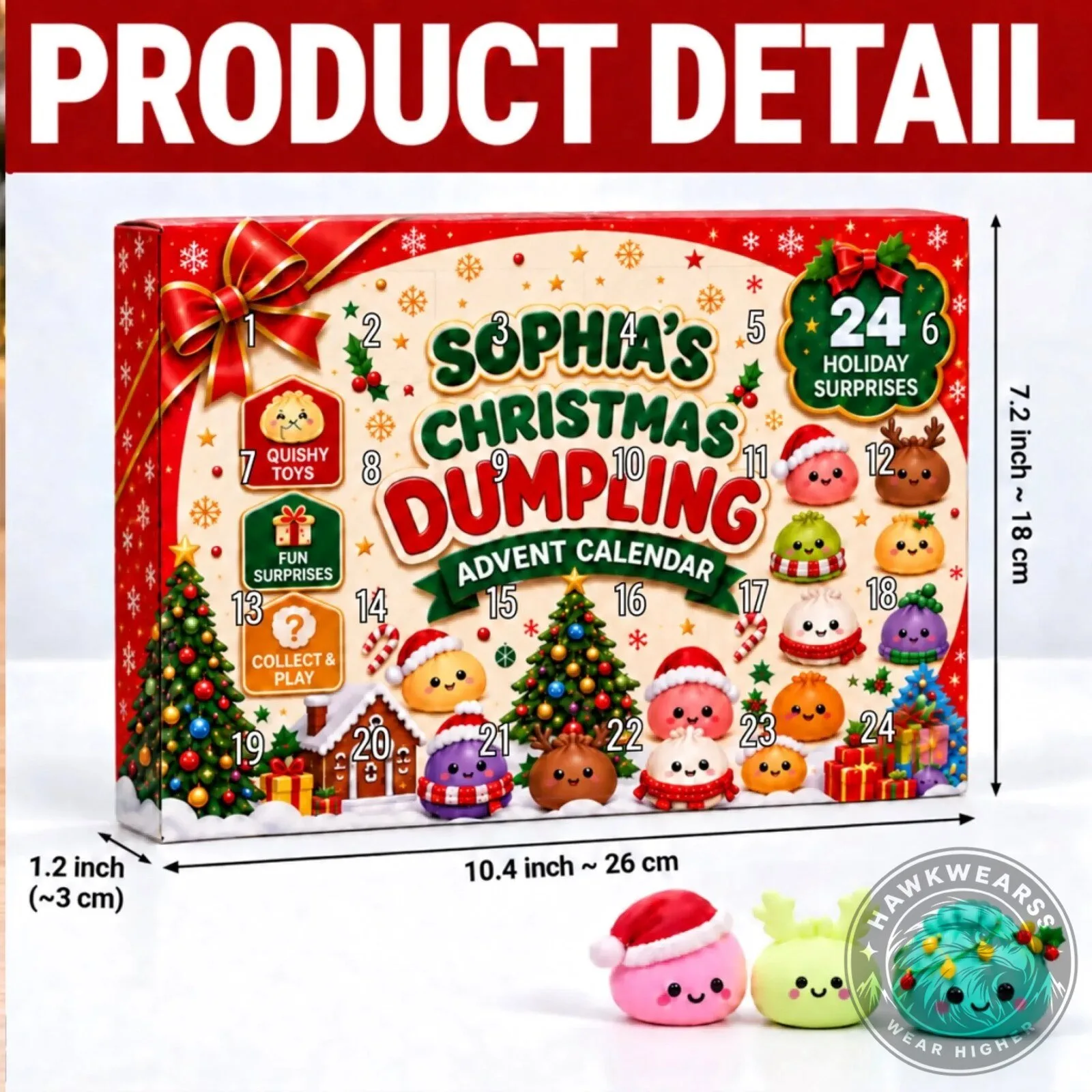 Sophia's Christmas Dumpling Advent Calendar with 24 Holiday Surprises 19 Sophia