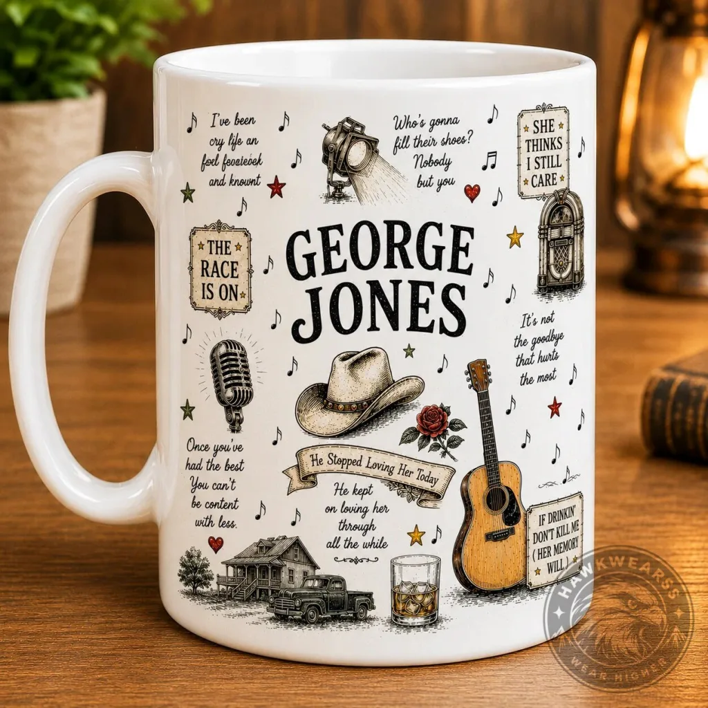 Country Music George Jones Fan Art Coffee Mug Country Music George Jones Fan Art Coffee Mug