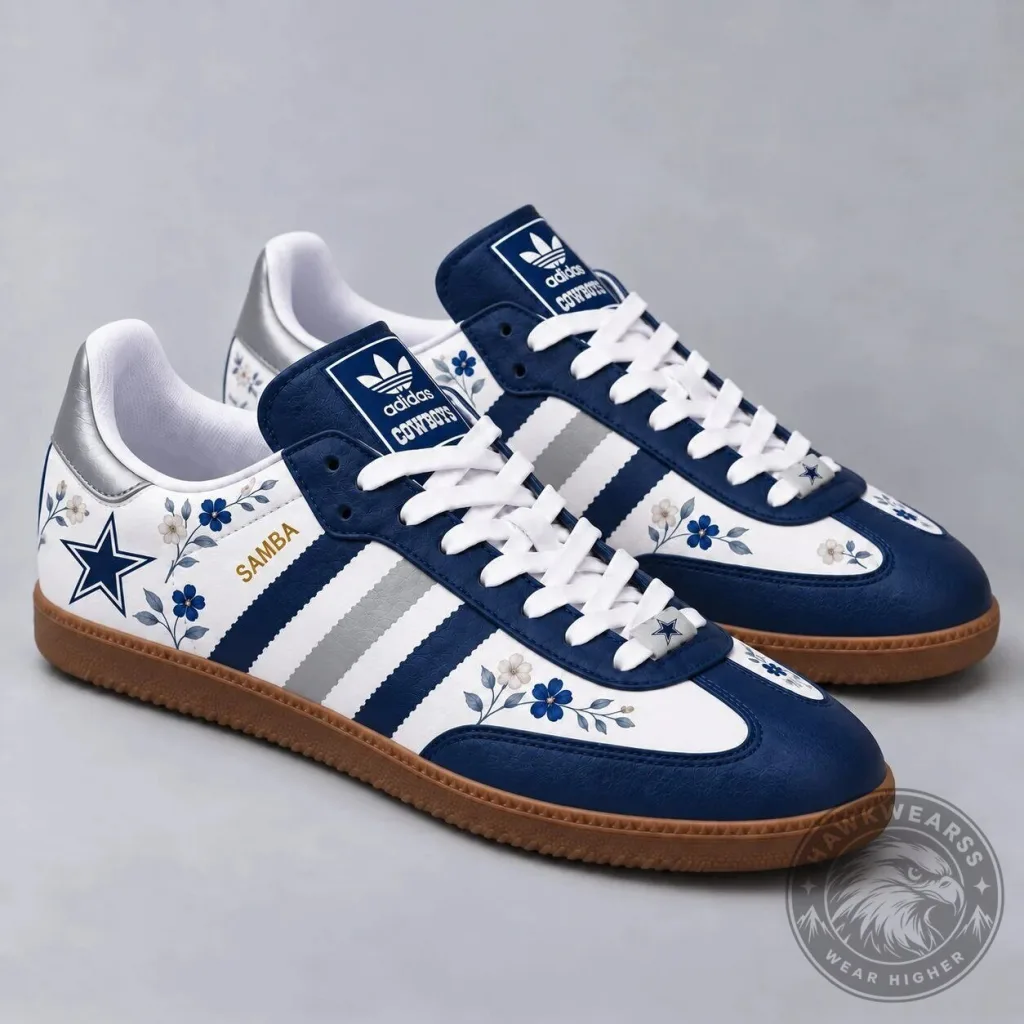 Dallas Cowboys Floral Game Day Samba Shoes